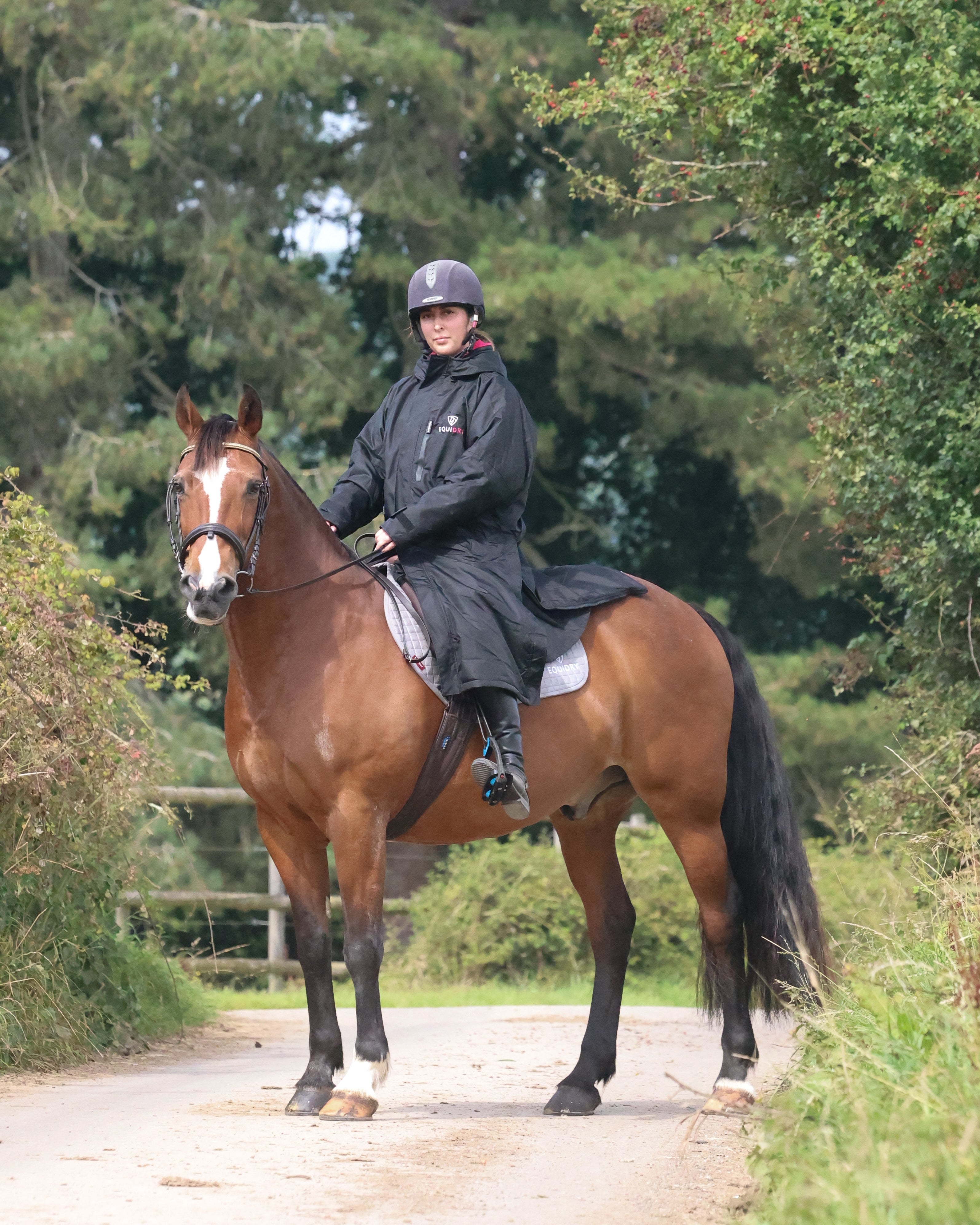 EQUIDRY Evolution Women's Thick Fleece Black/Peacock Pink | XXS (UK4-12)