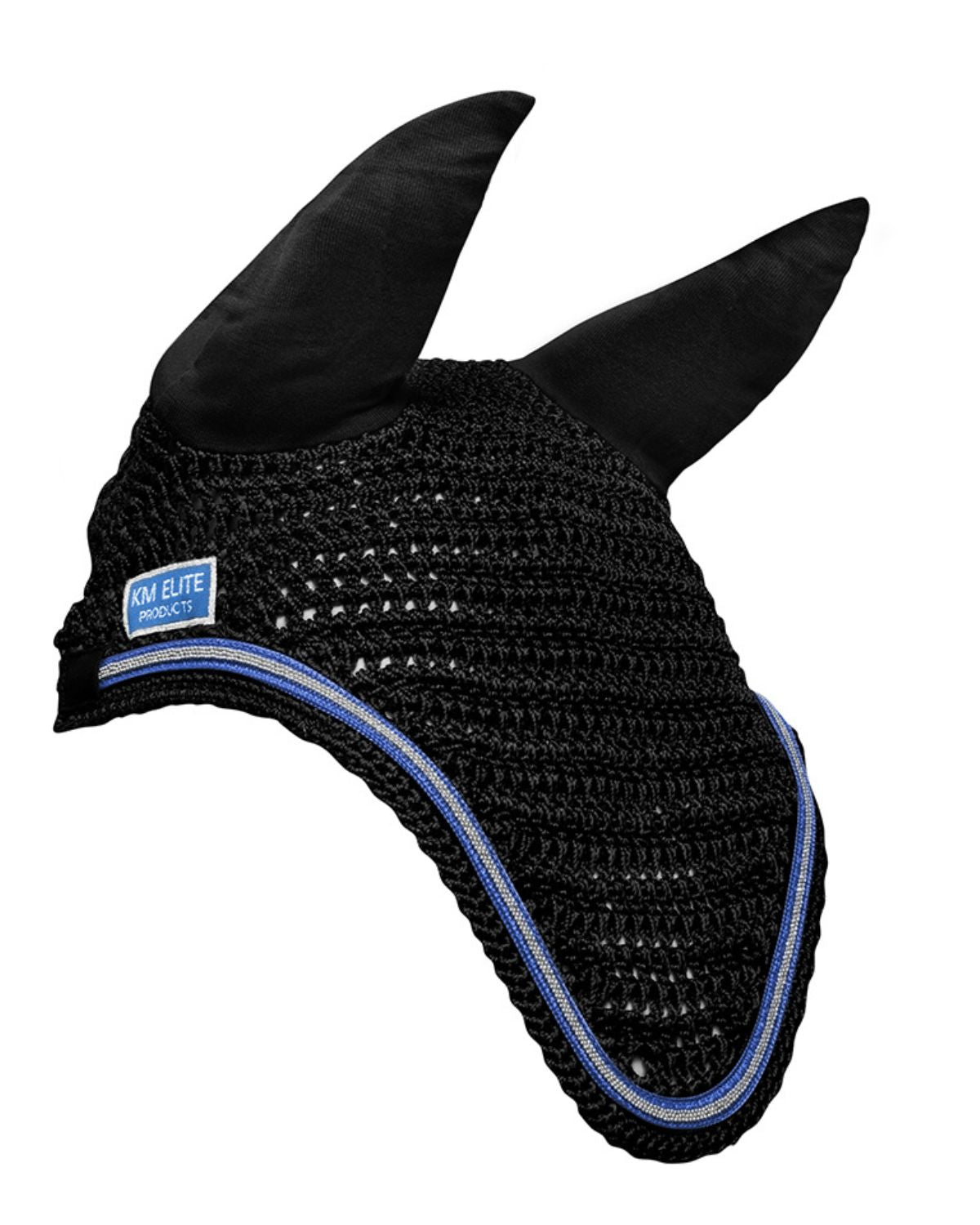 KM Elite Fly Veil Black/Electric Blue Trim