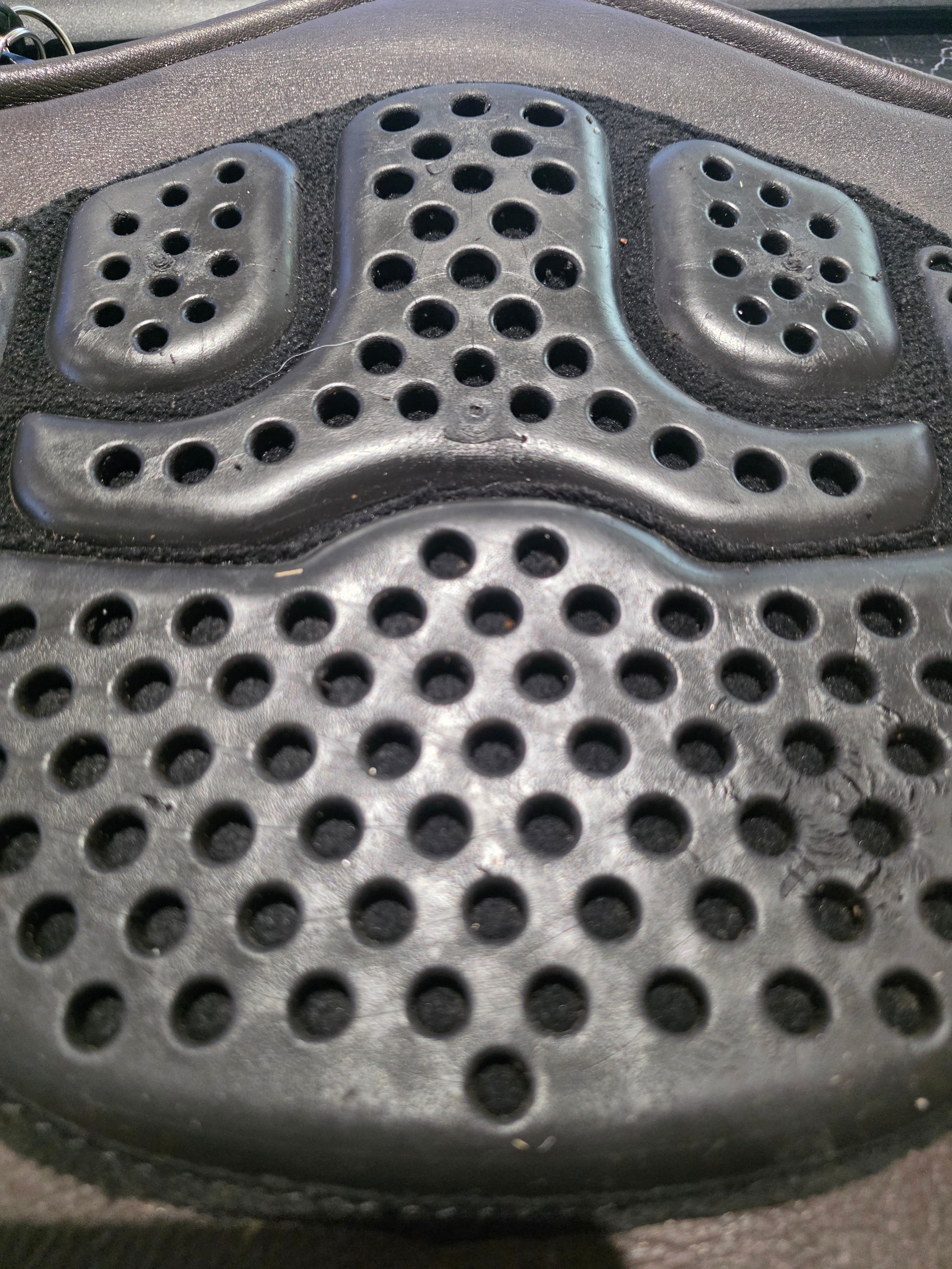 Acavallo Jumping Stud Guard Girth Leather & Gel Dark Brown 115cm - NQP