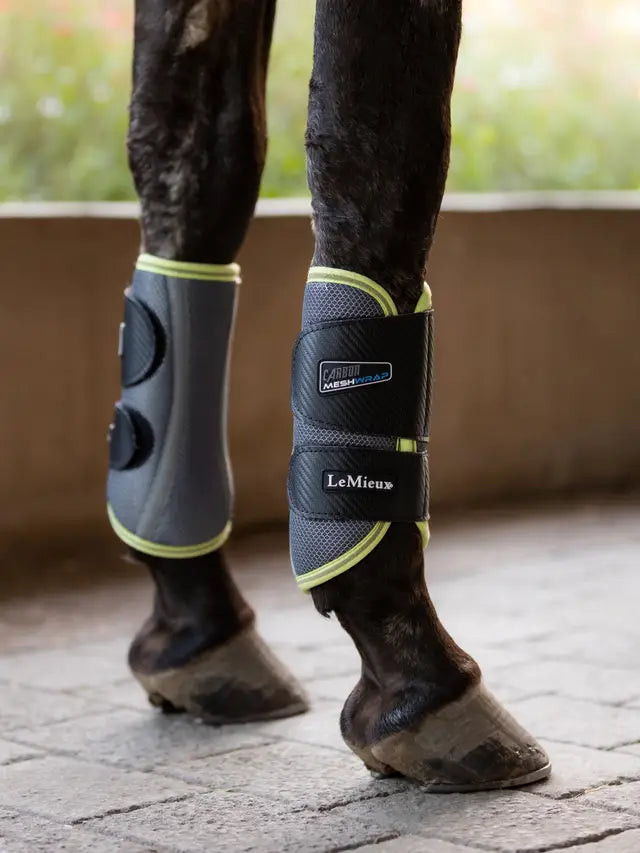 LeMieux Carbon Mesh Wrap Boots Kiwi XL