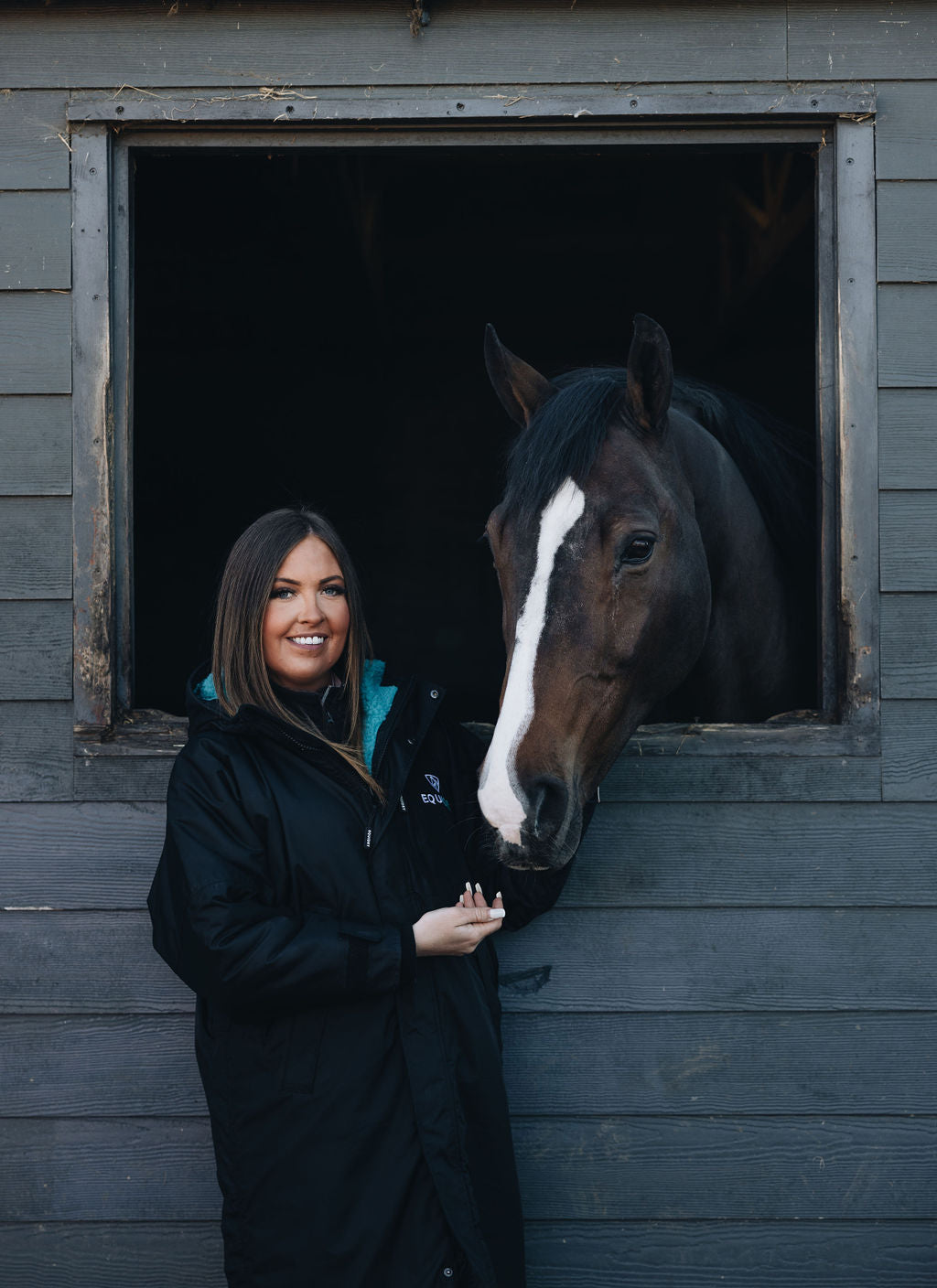 EQUIDRY Evolution Women's Thick Fleece Black/Turquoise - XS