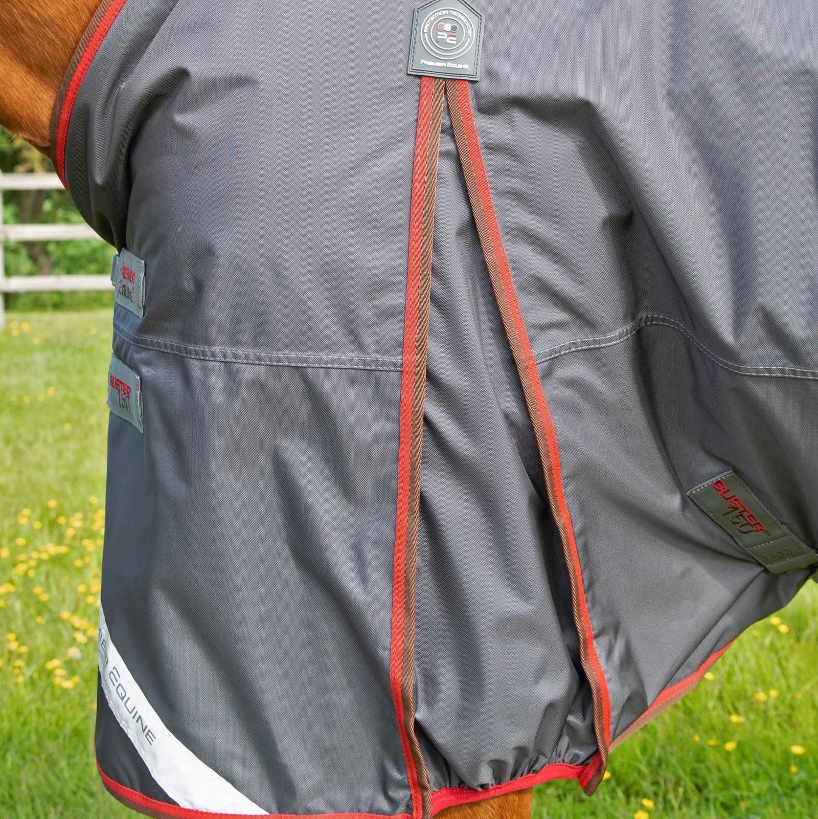 Premier Equine Buster 150g Turnout Rug - No Neck Cover Grey