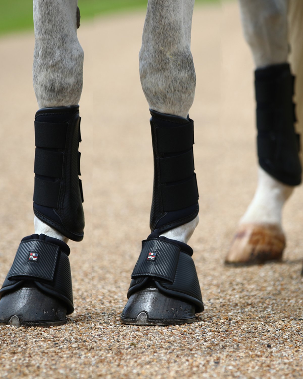 Premier Equine Carbon Air-Tech Single Locking Brushing Boots Black