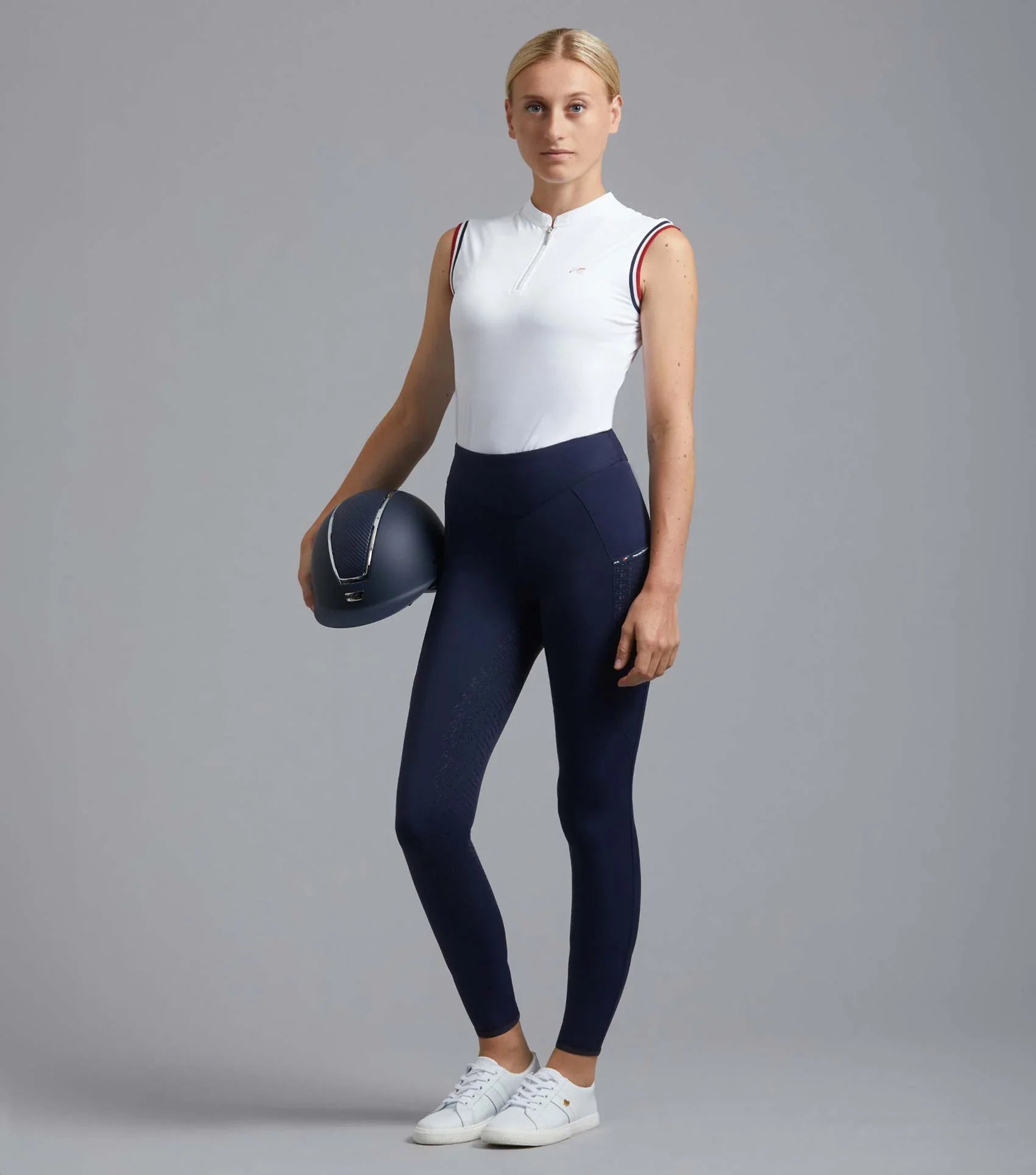 Premier Equine Aporia Ladies Riding Tights Glenmore Navy UK12