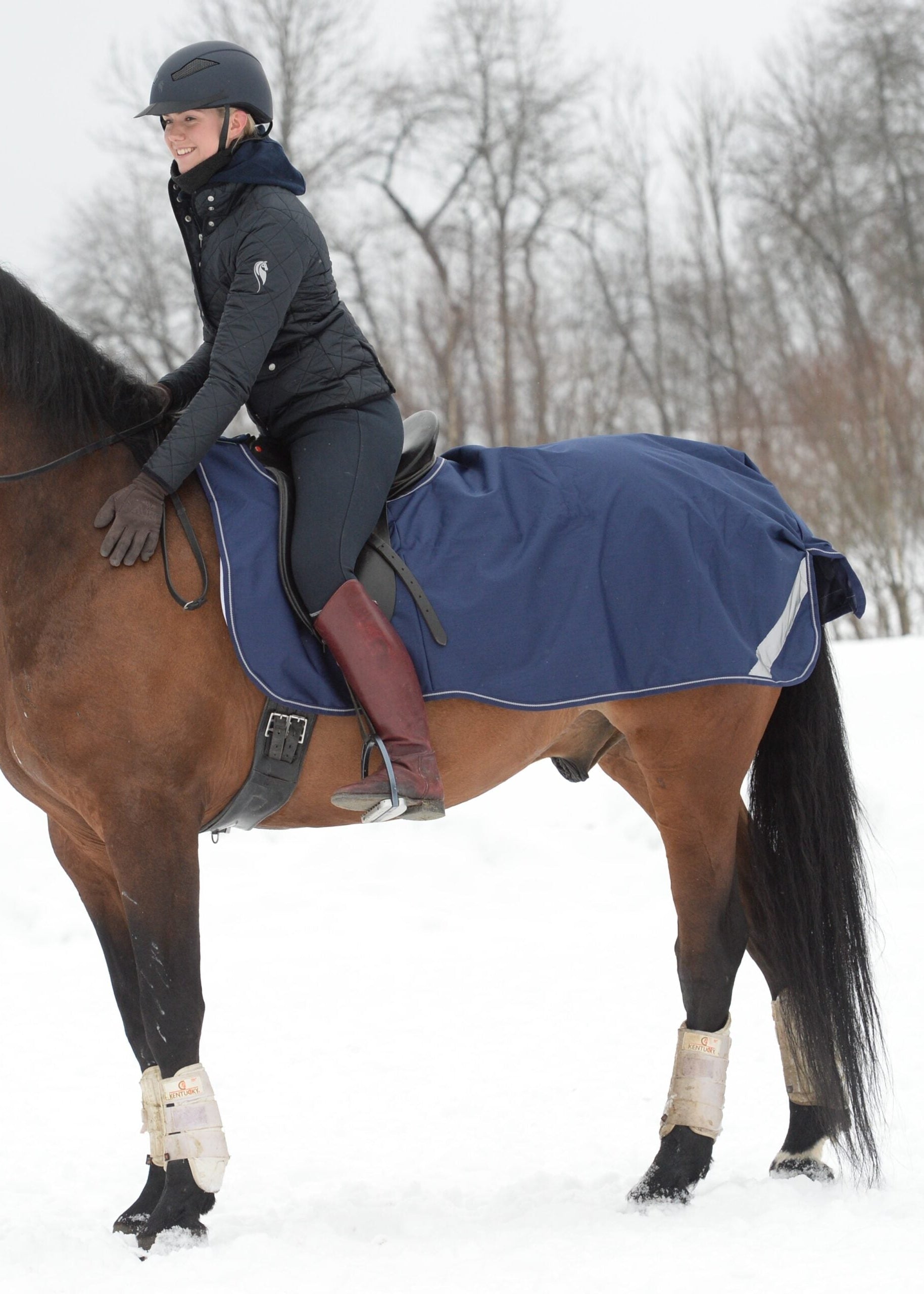 Bucas Riding Rug Navy Small 125 (5'6)