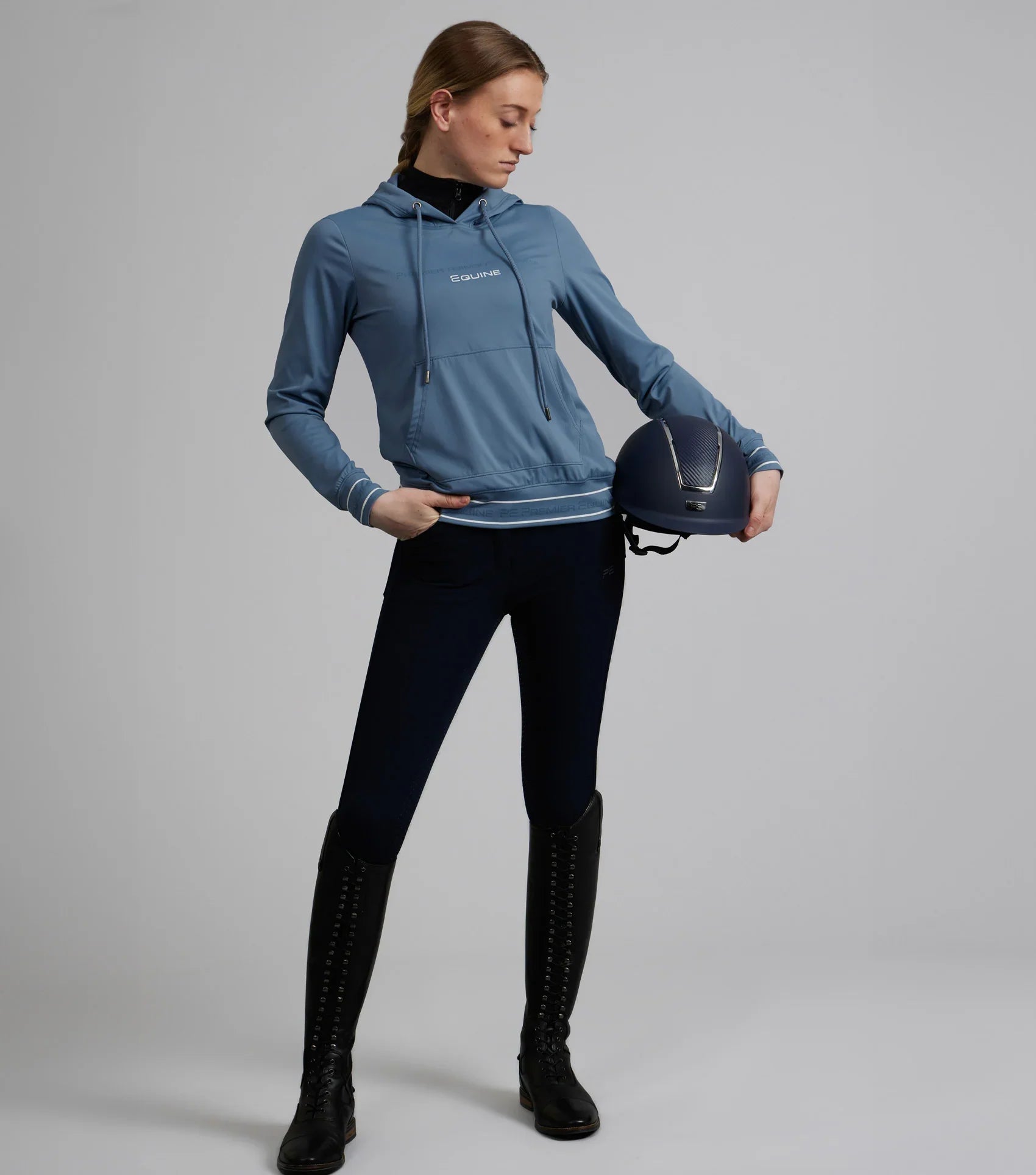 Premier Equine Cadenza Technical Riding Hoodie San Marino Blue
