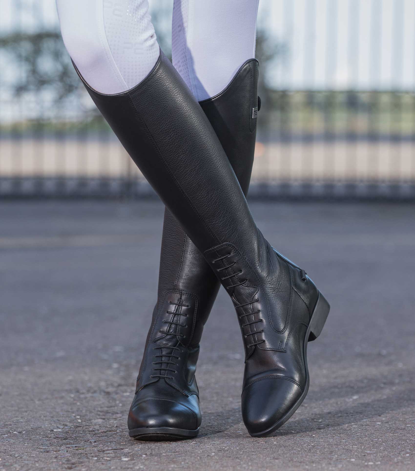 Premier Equine Calanthe Ladies Leather Field Tall Riding Boot Black UK 7 Wide