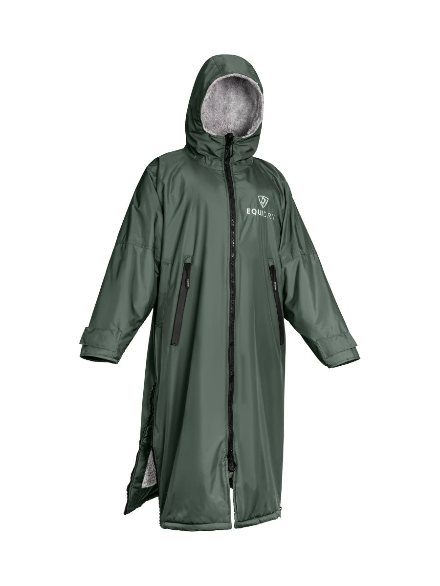 EQUIDRY Original Women's Thick Fleece Black Forest Green/Grey