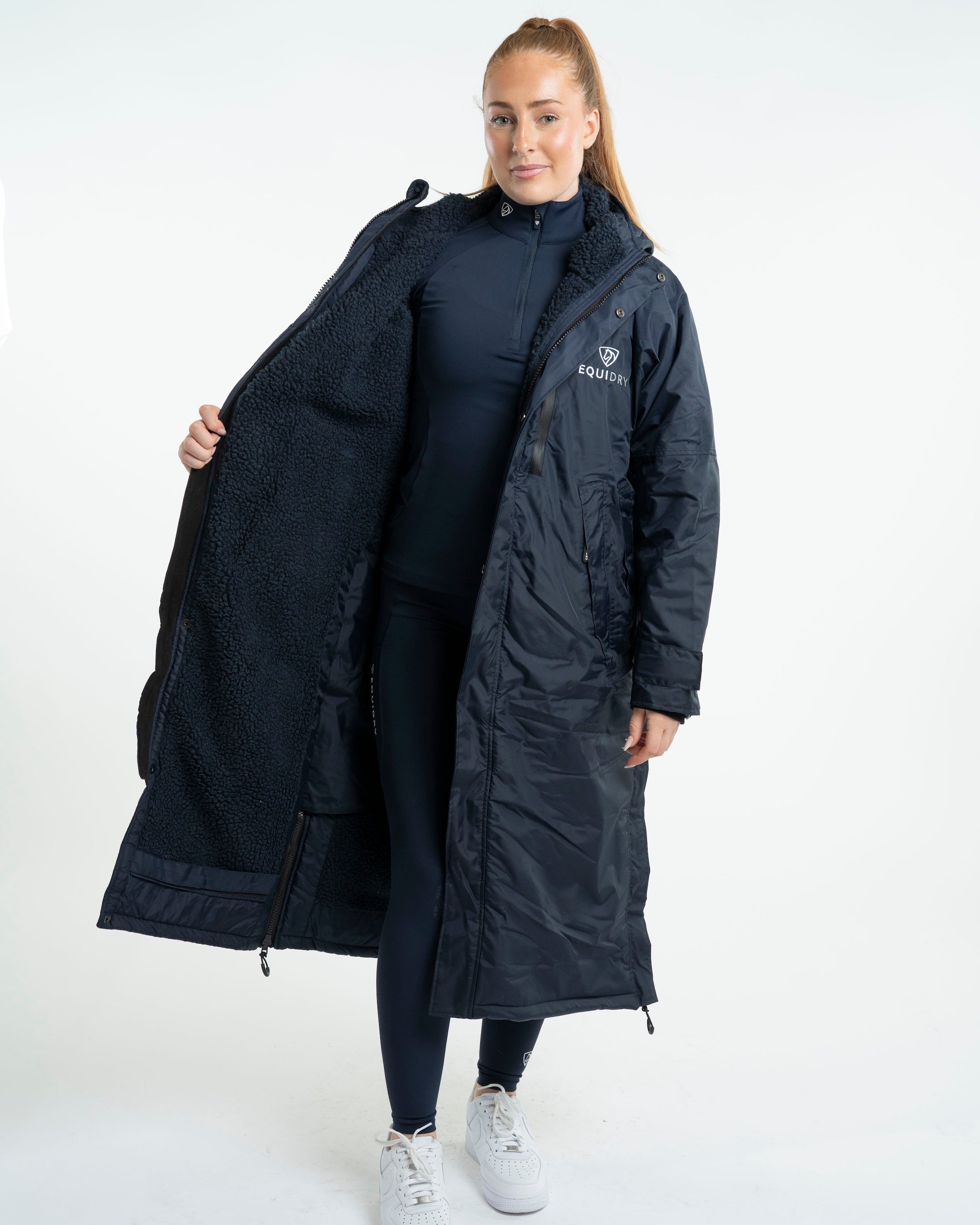EQUIDRY Evolution Women's Thick Fleece Navy/Navy | XXS Tall (UK4-12)