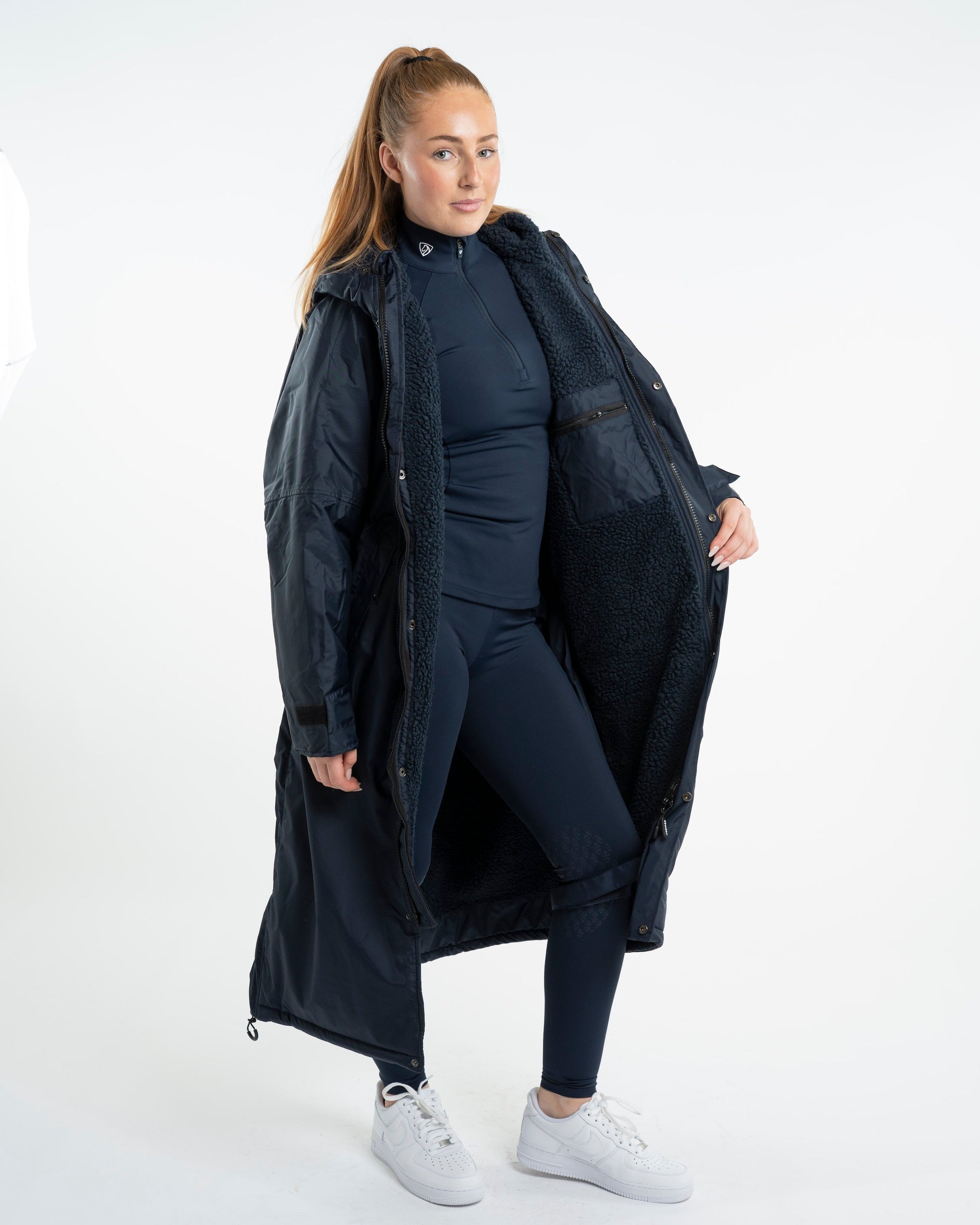 EQUIDRY Evolution Women's Thick Fleece Navy/Navy | XXS Tall (UK4-12)