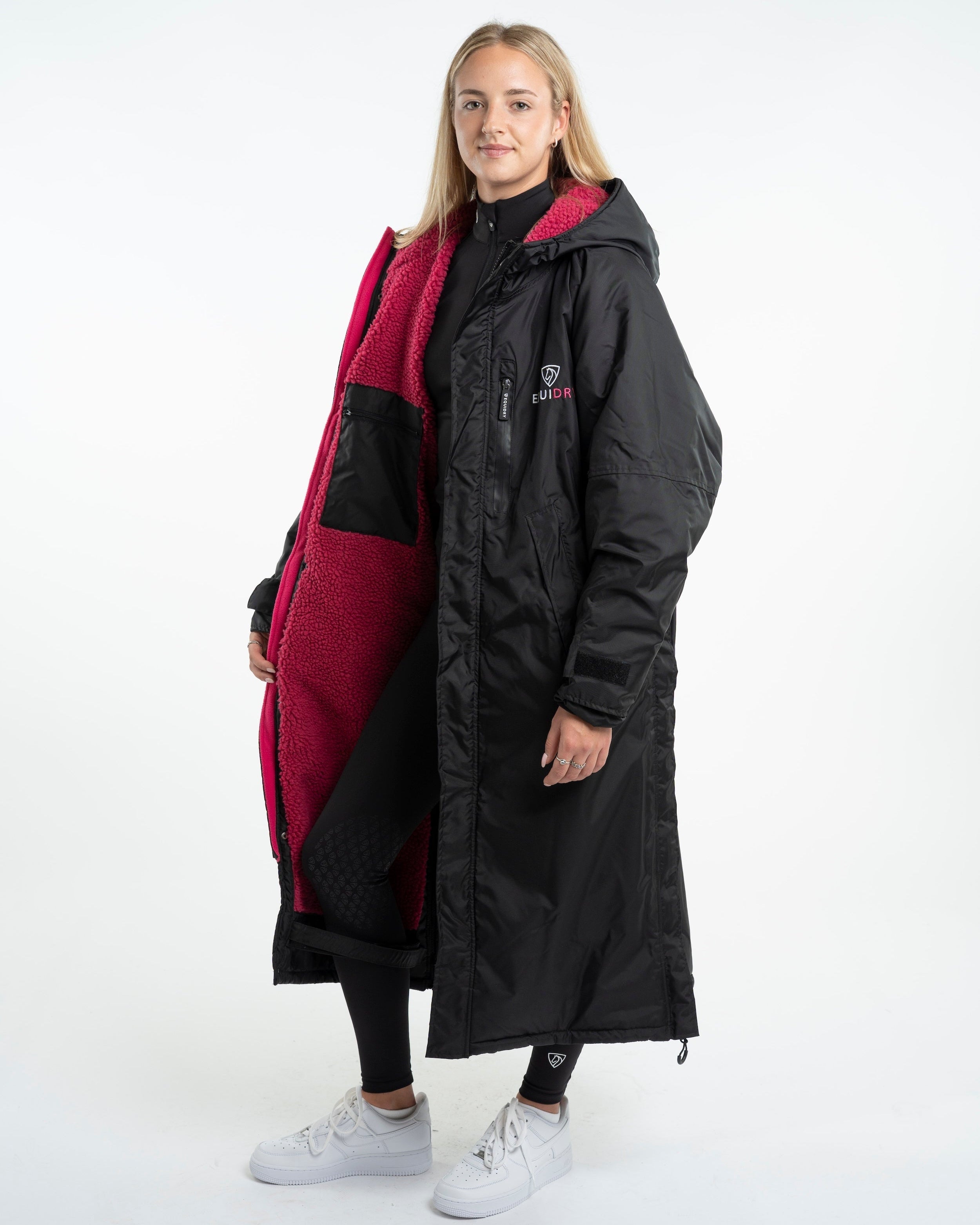 EQUIDRY Evolution Women's Thick Fleece Black/Peacock Pink | XXS (UK4-12)