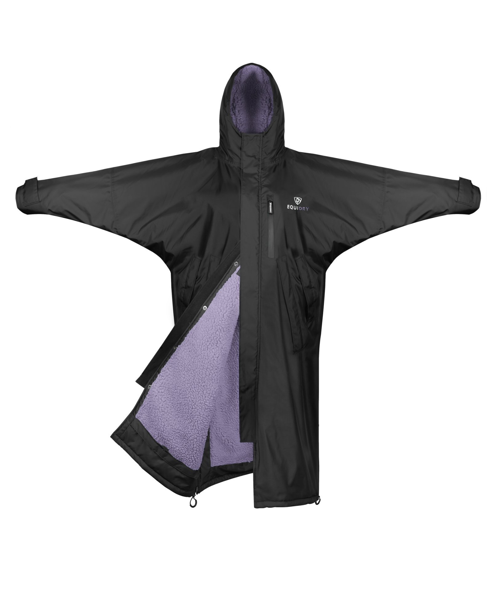 EQUIDRY Evolution Children's Thick Fleece Black/Lilac | 8-10yrs