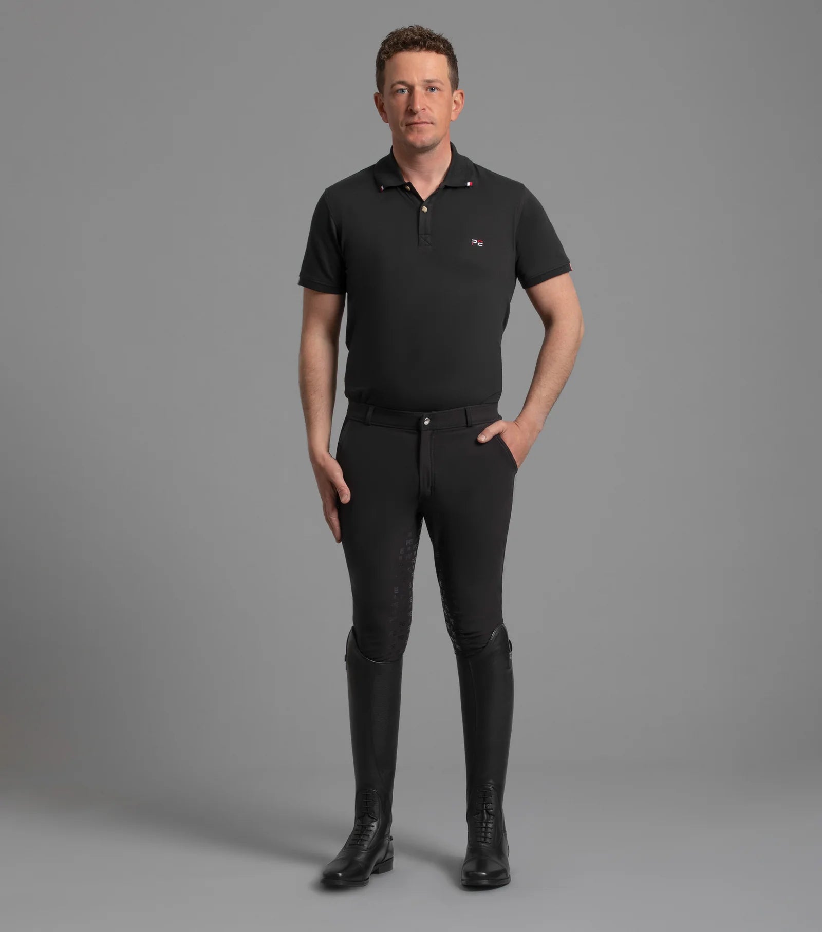 Premier Equine Levanzo Men's Full Seat Gel Riding Breeches Black 30"