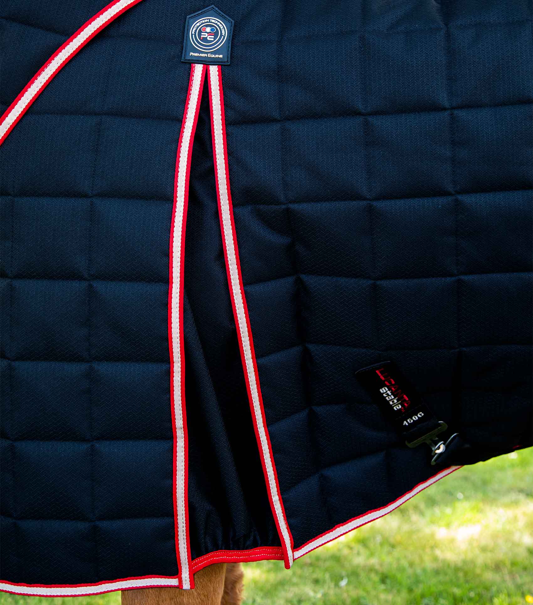Premier Equine Lucanta 450g Stable Rug with Neck Cover Black