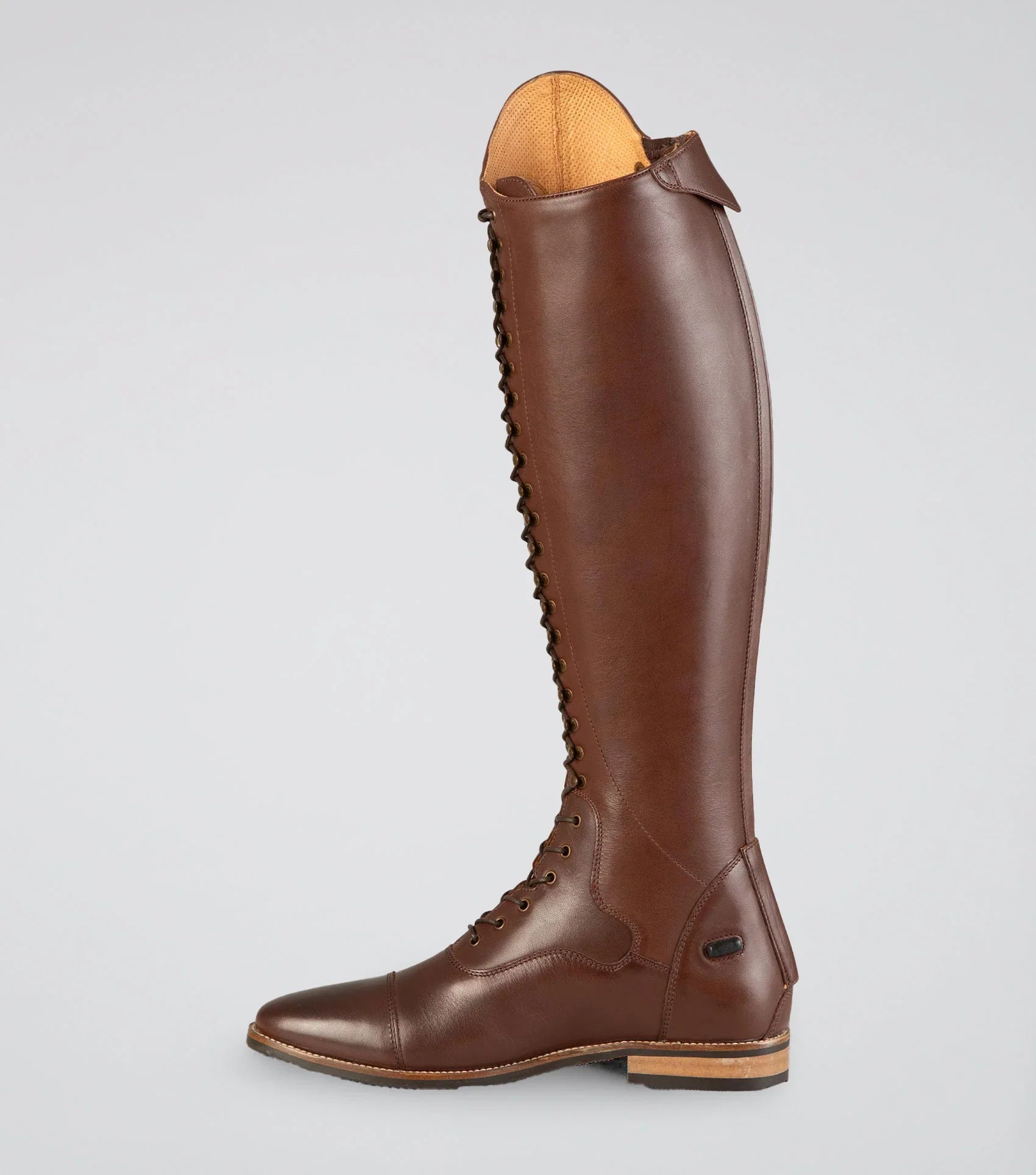 Premier Equine Maurizia Ladies Lace Front Tall Leather Riding Boot Brown - NQP