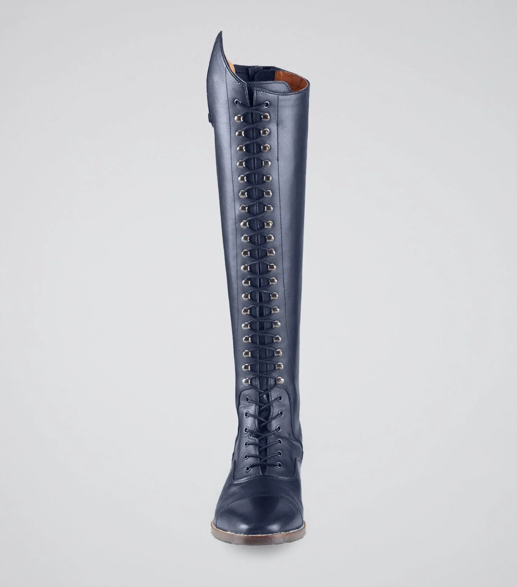 Premier Equine Maurizia Ladies Lace Front Tall Leather Riding Boot Navy - NQP