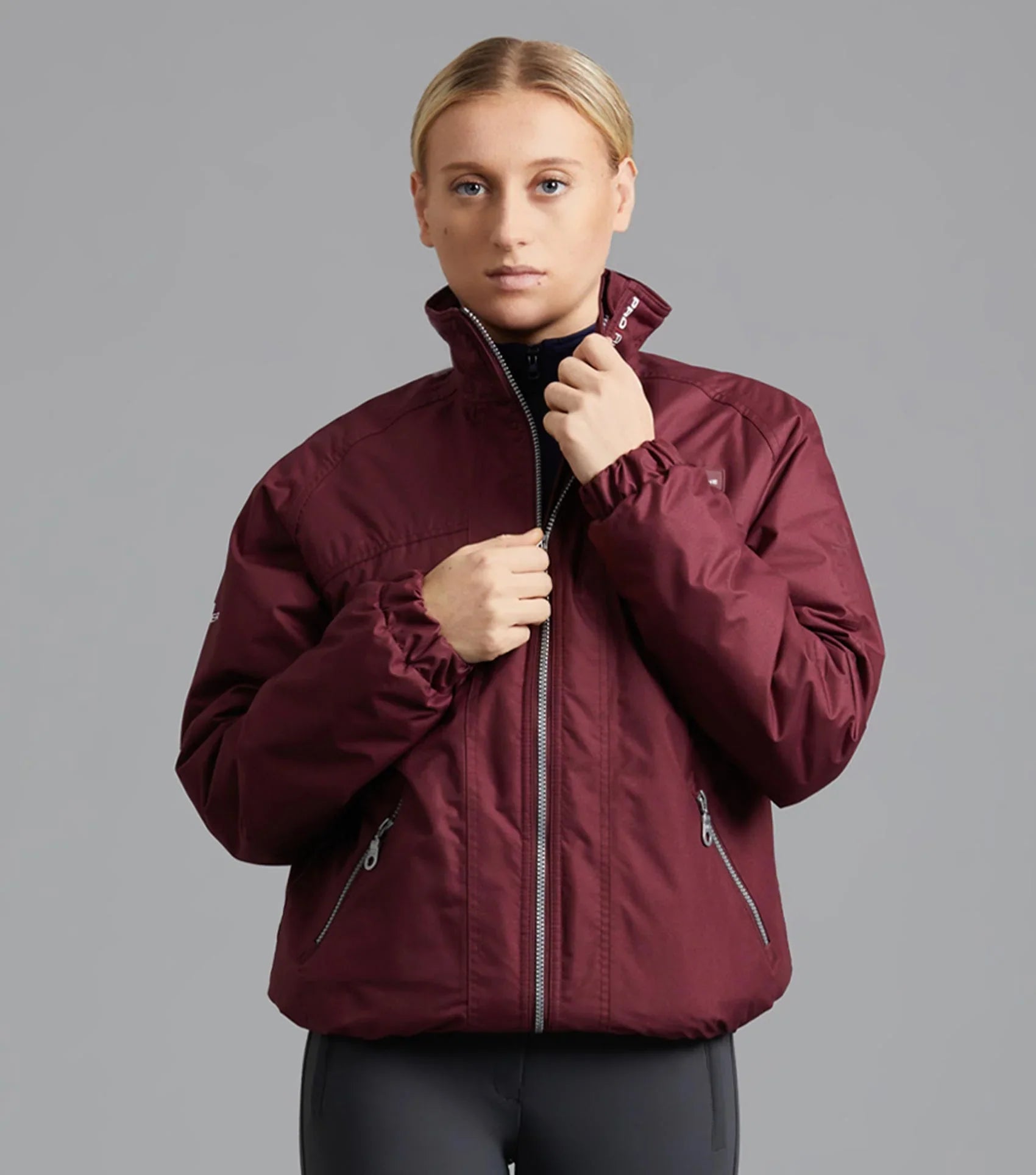 Premier Equine Pro Rider Unisex Waterproof Riding Jacket Wine