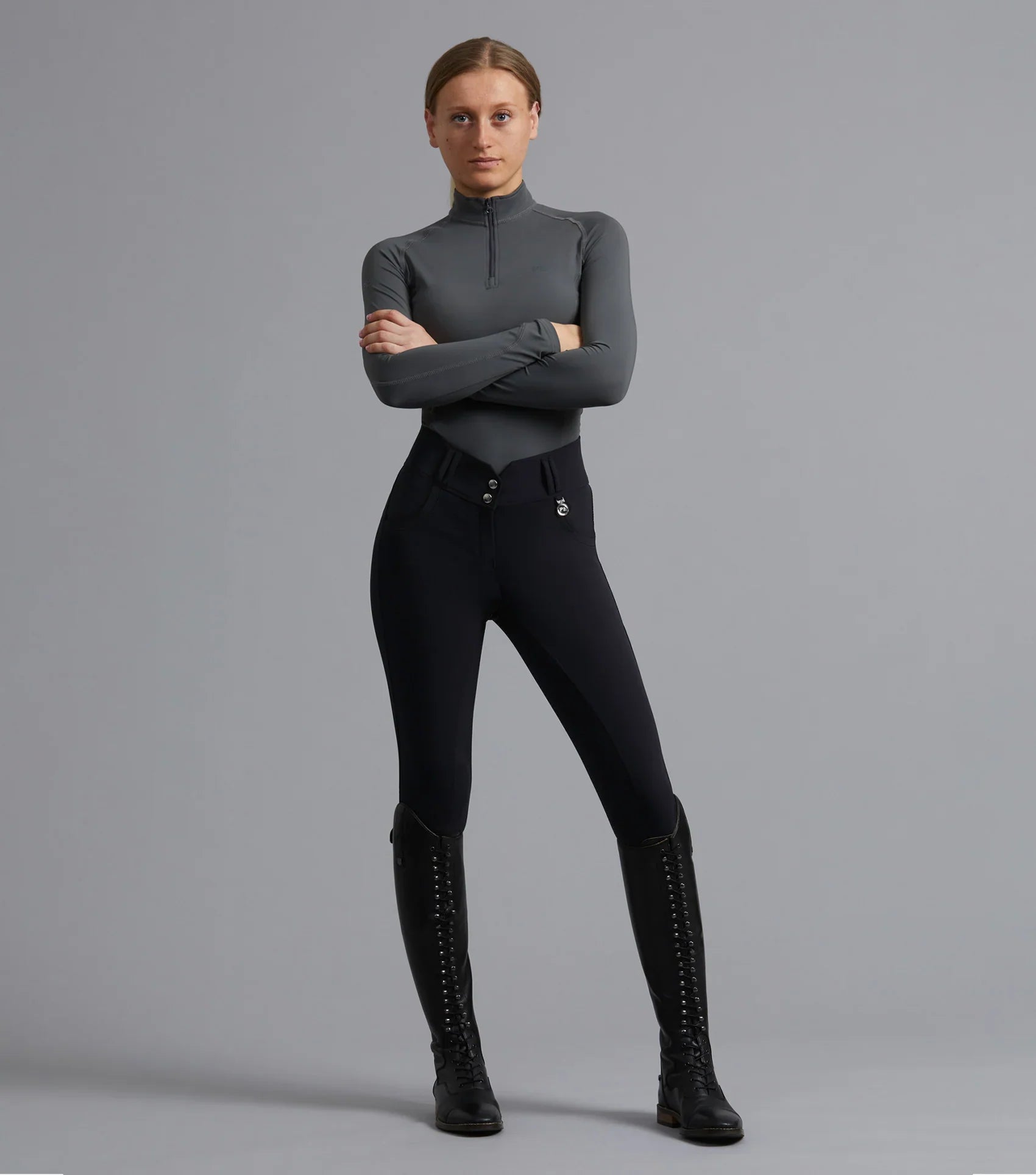 Premier Equine Sophia Ladies Full Seat High Waist Riding Breeches Black