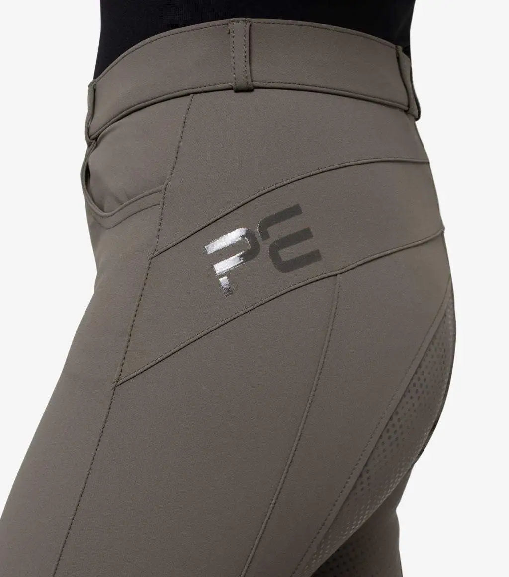 Premier Equine Torrent Ladies Full Seat Gel Riding Breeches Olive - 32 UK16