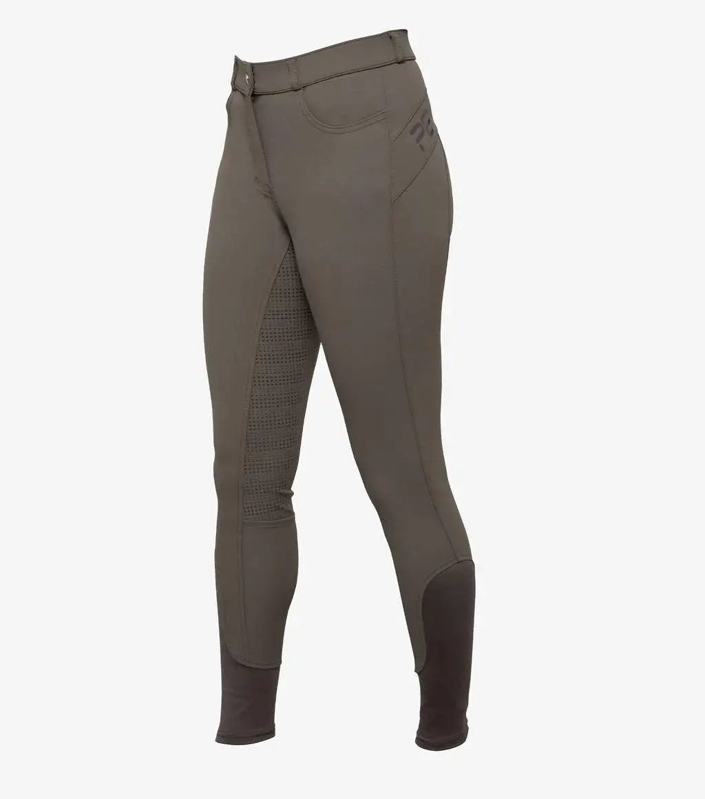 Premier Equine Torrent Ladies Full Seat Gel Riding Breeches Olive - 32 UK16