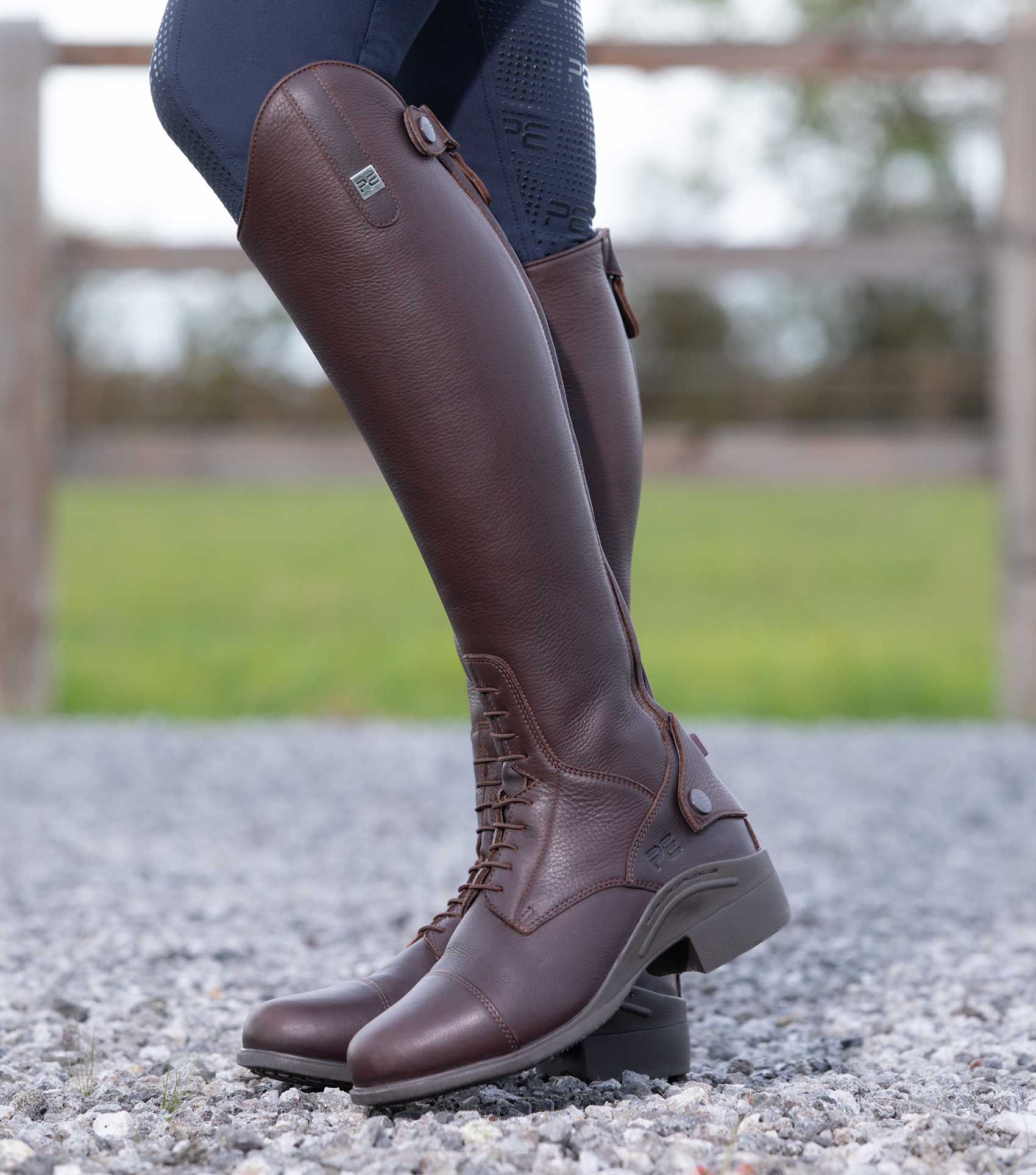 Premier Equine Vallardi Ladies Leather Field Tall Riding Boot Brown