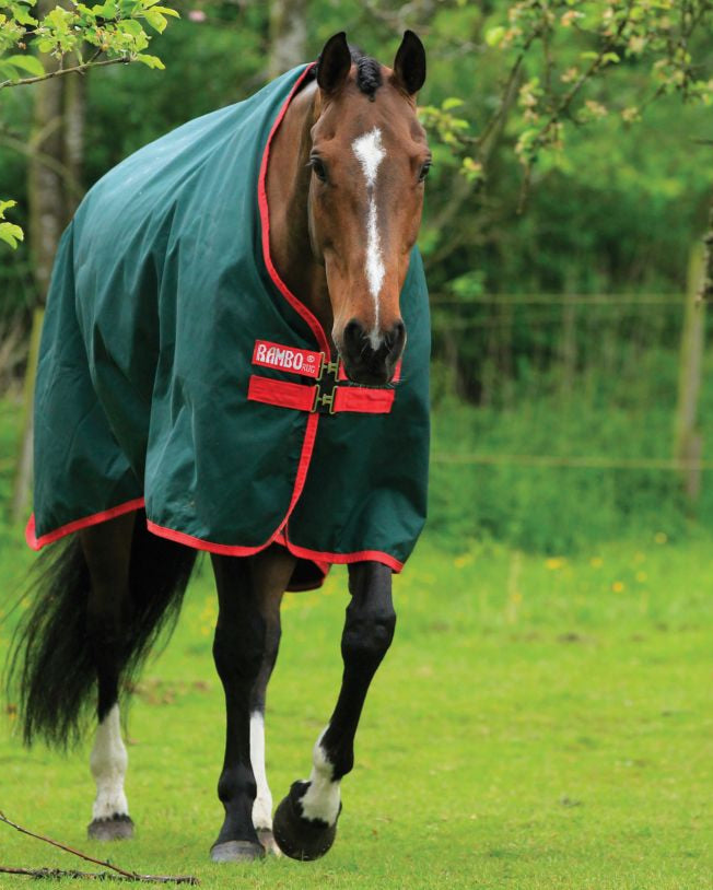 Horseware Rambo 1000D Turnout 0g Green/ Red