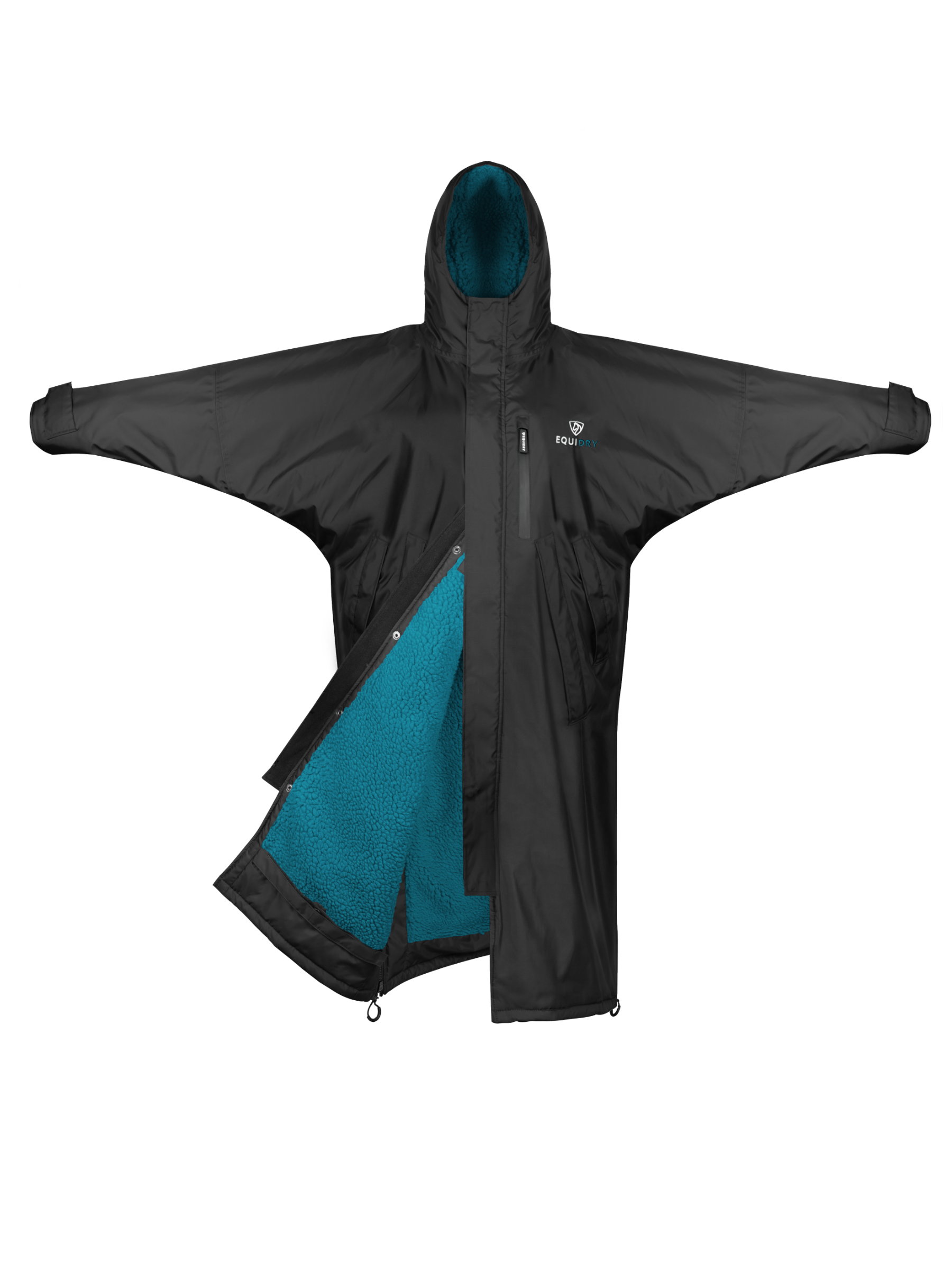 EQUIDRY Evolution Women's Thick Fleece Black/Turquoise - XS