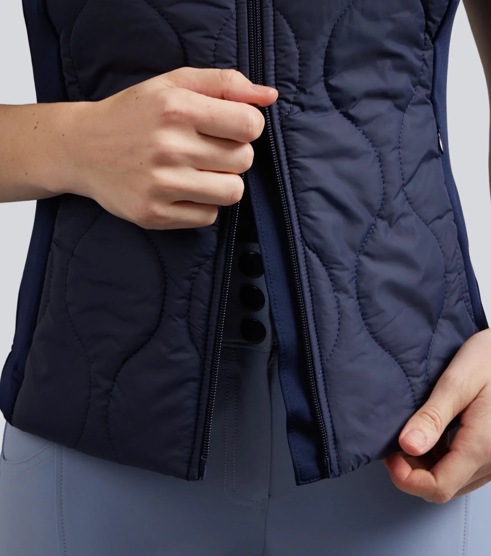 Premier Equine Campani Womens Quilted Riding Gilet Navy UK10
