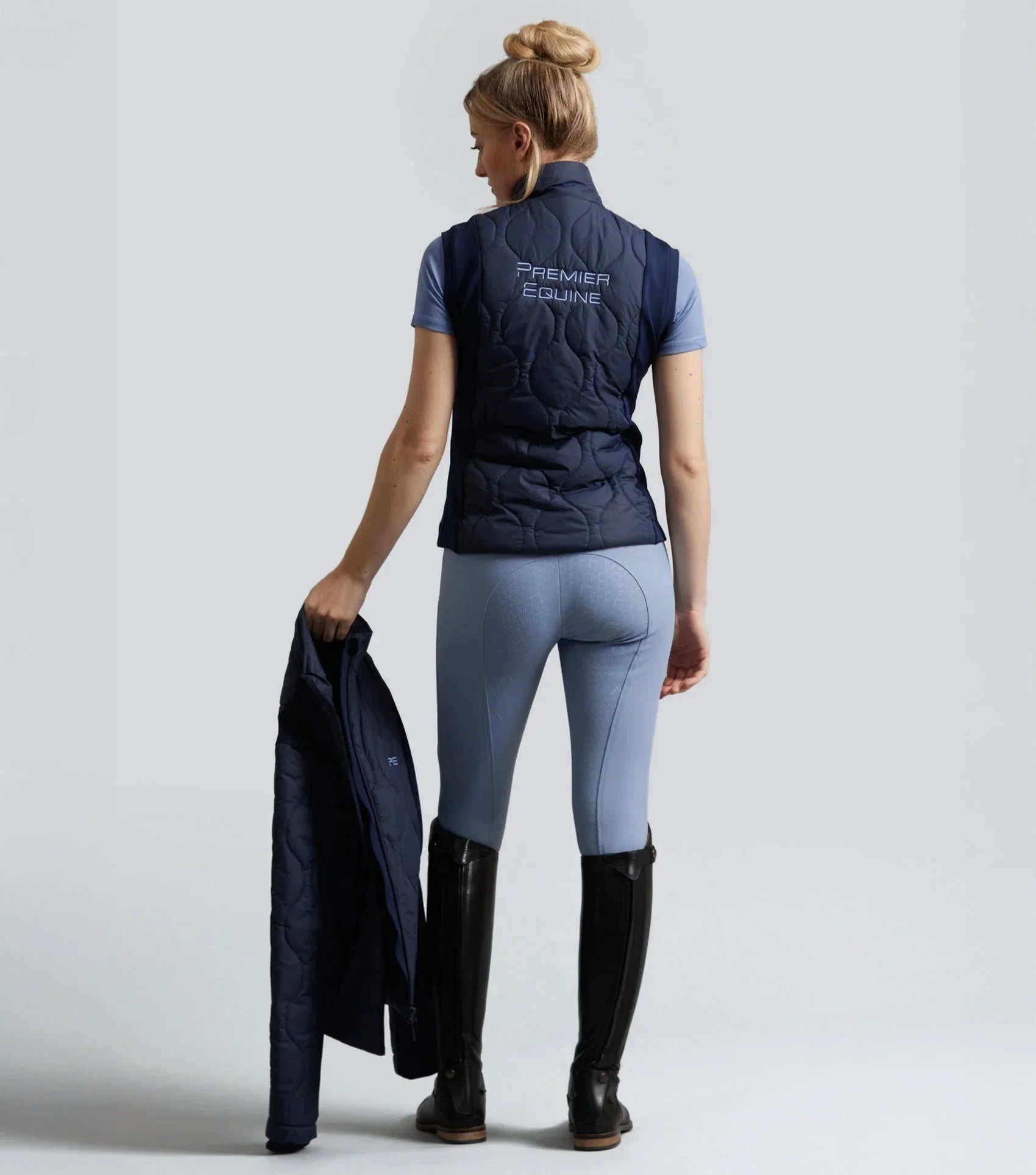 Premier Equine Campani Womens Quilted Riding Gilet Navy UK10
