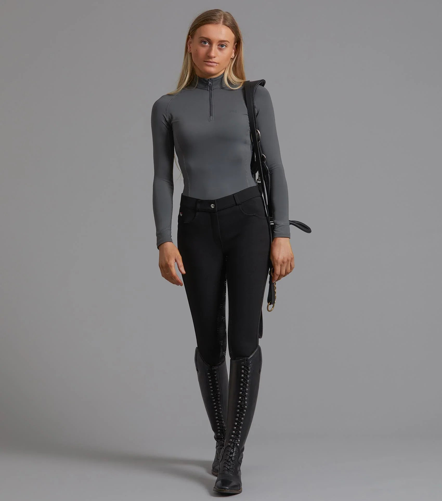 Premier Equine Cassa Ladies Full Seat Gel Riding Breeches Black