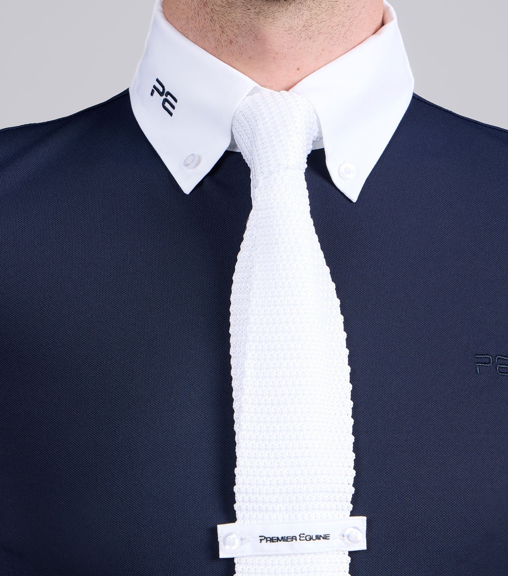 Premier Equine Giulio Men's Long Sleeve Show Shirt Navy - Medium