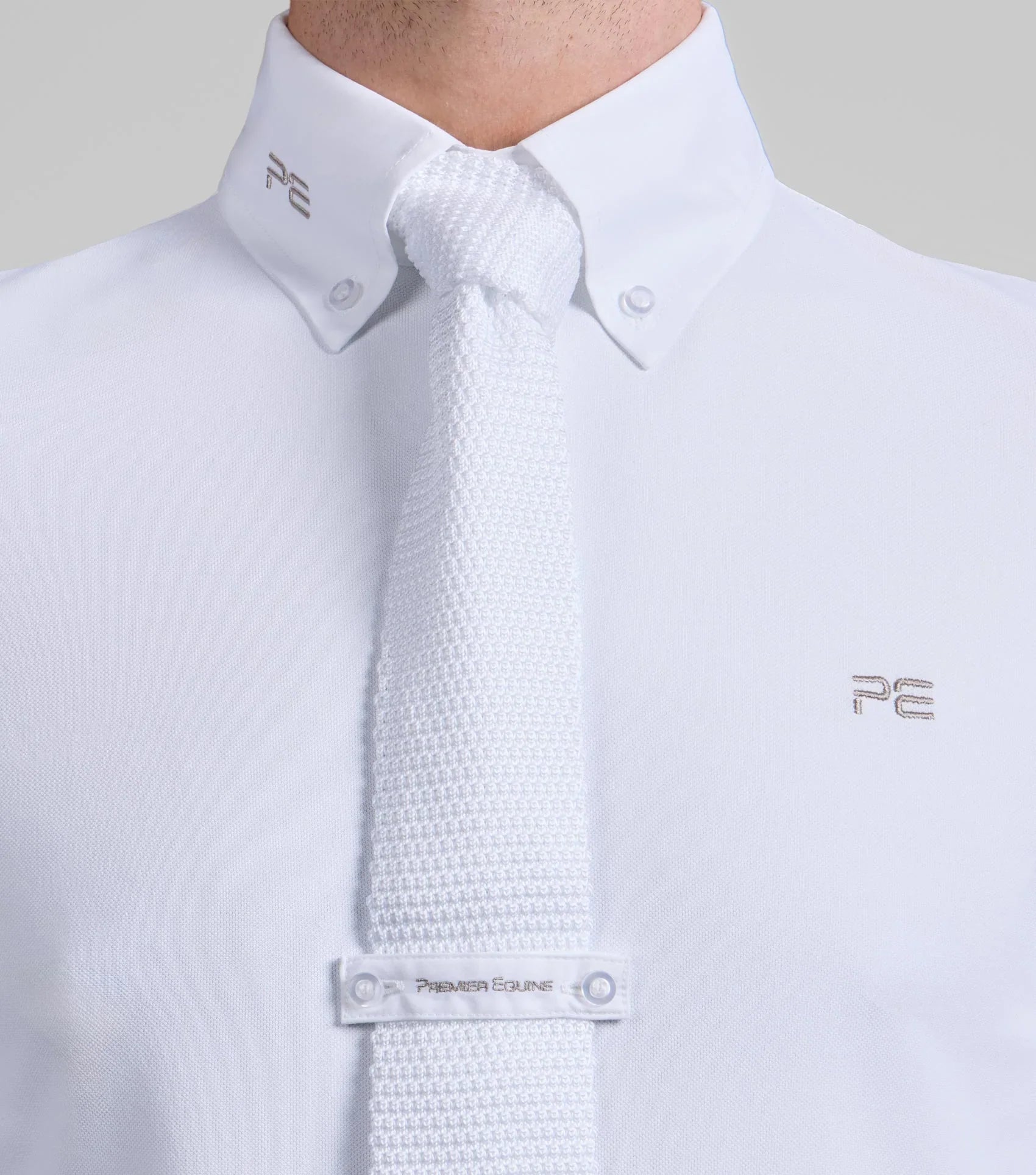 Premier Equine Giulio Men's Long Sleeve Show Shirt White - Medium