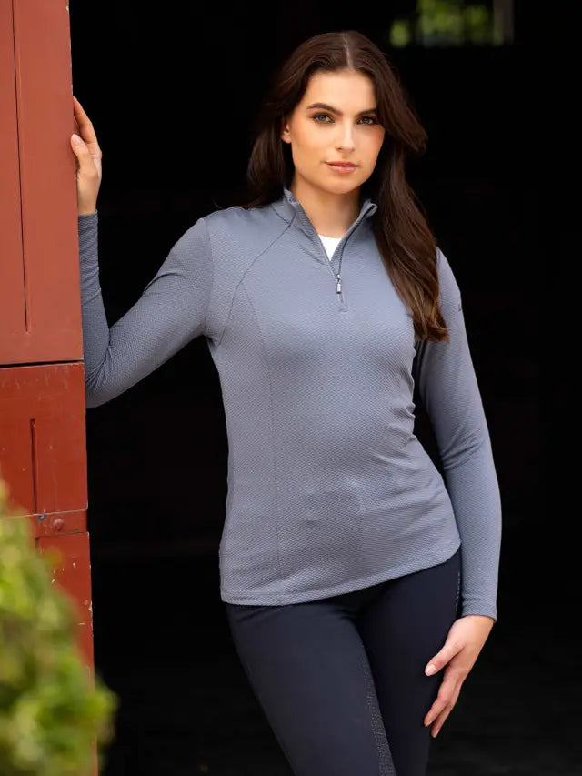 LeMieux Alice Quarter Zip Jay Blue - Size UK 14