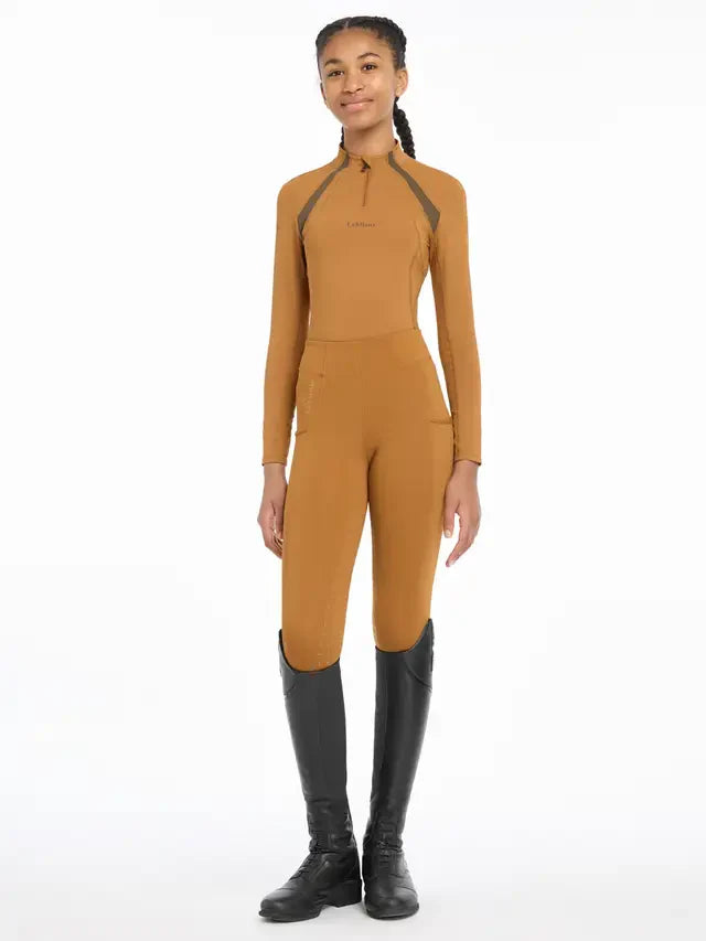 LeMieux Young Rider Mia Mesh Base Layer Ginger