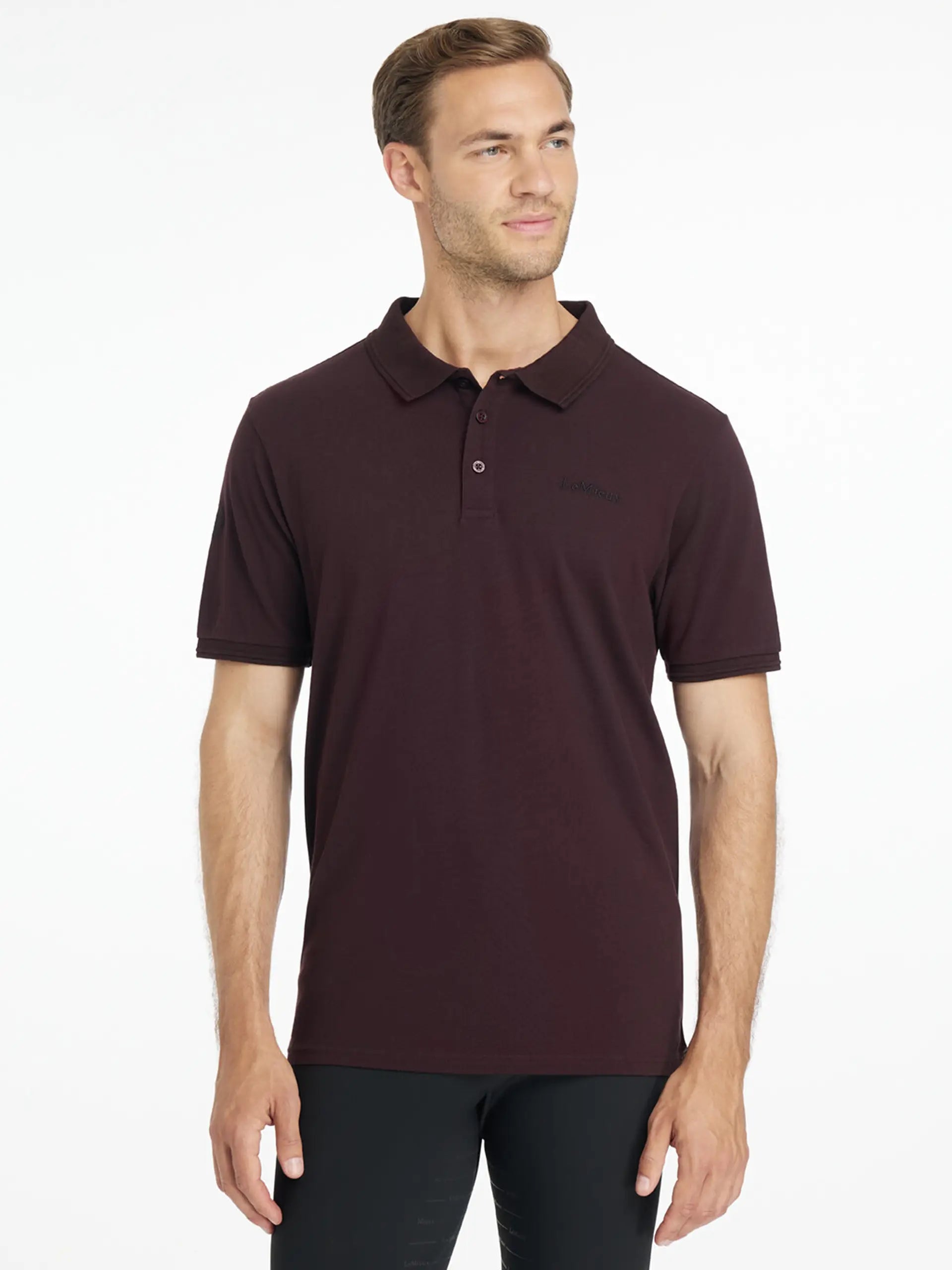 LeMieux Mens Classique Polo Shirt Damson