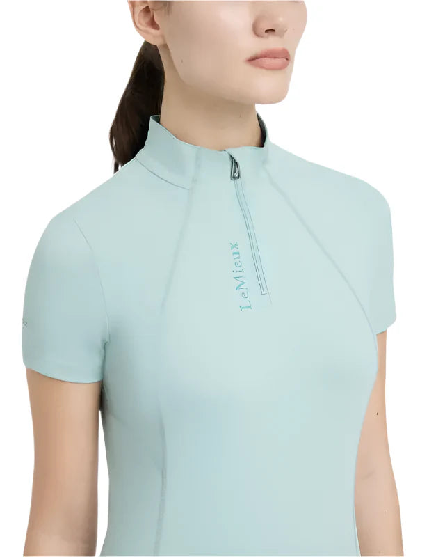 LeMieux Classique Short Sleeve Base Layer Aqua UK8