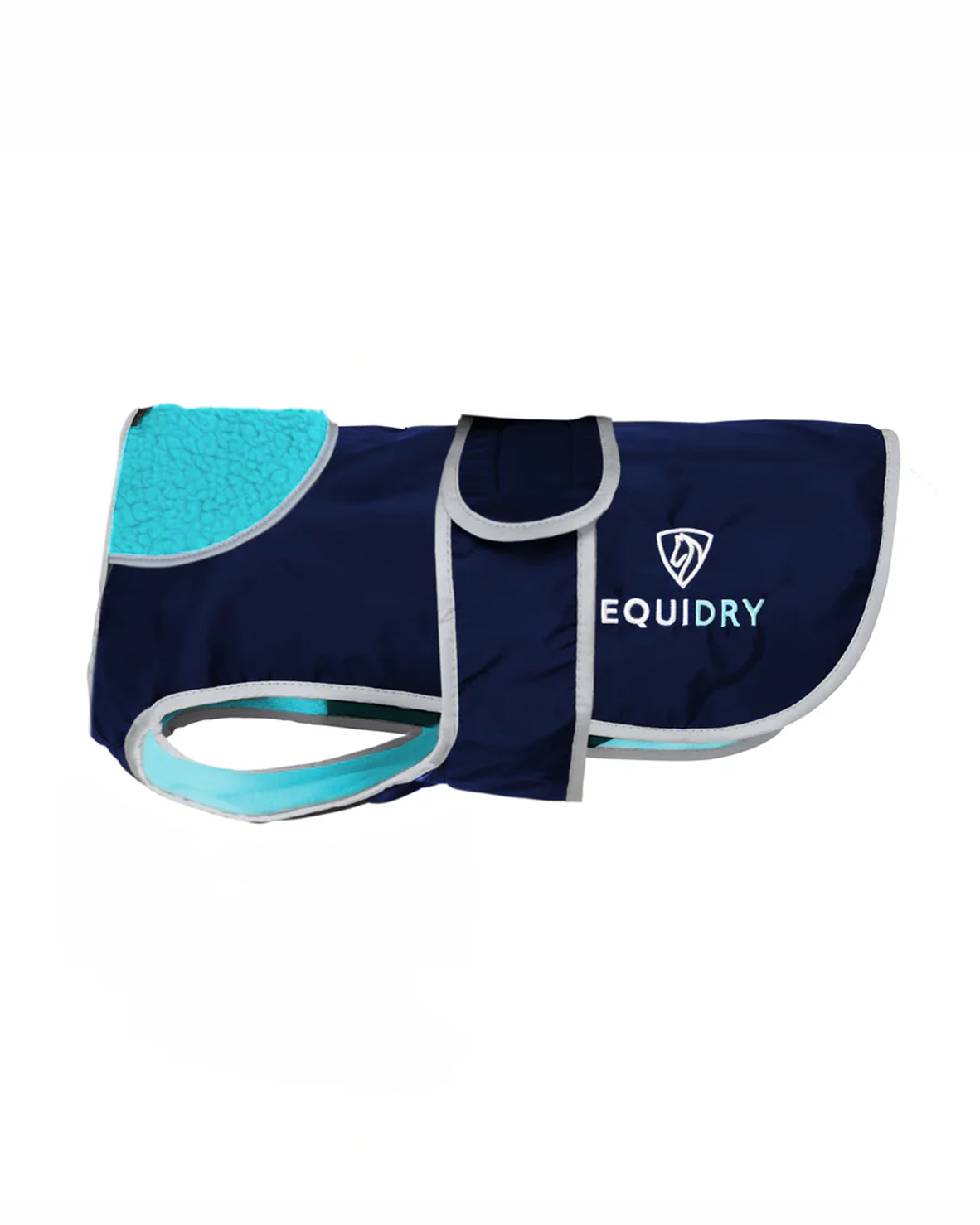 EQUIDRY Waterproof Dog Coat Navy/Turquoise | XL