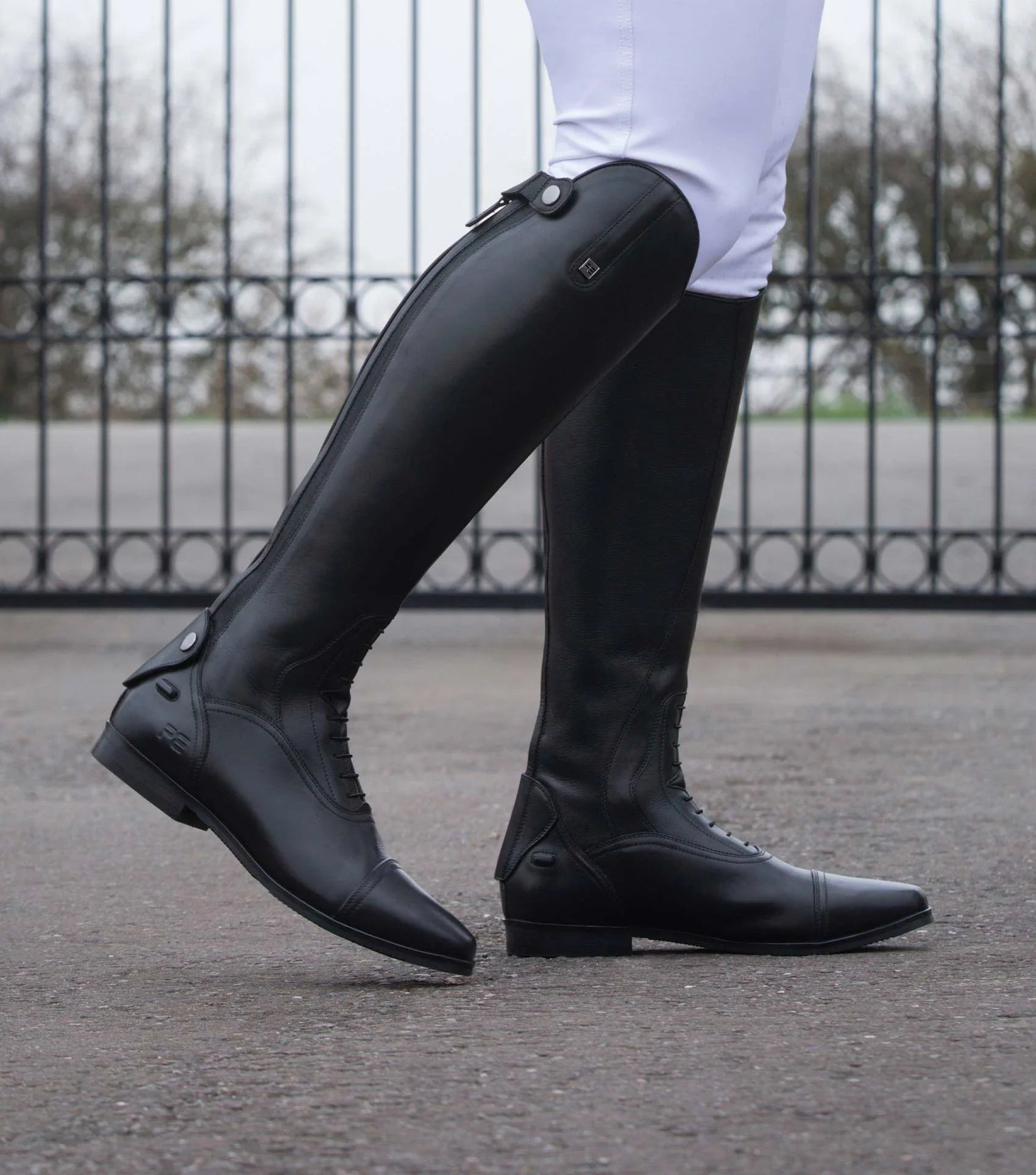 Premier Equine Silentio Mens Tall Leather Field Boot Black UK8 Regular
