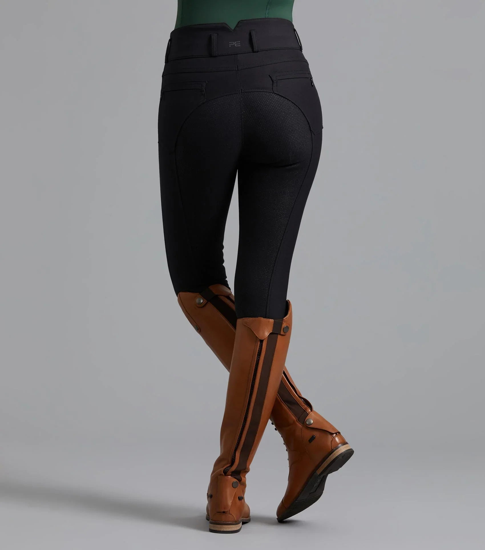 Premier Equine Virtue Ladies Full Seat Gel Riding Breeches Black 24"