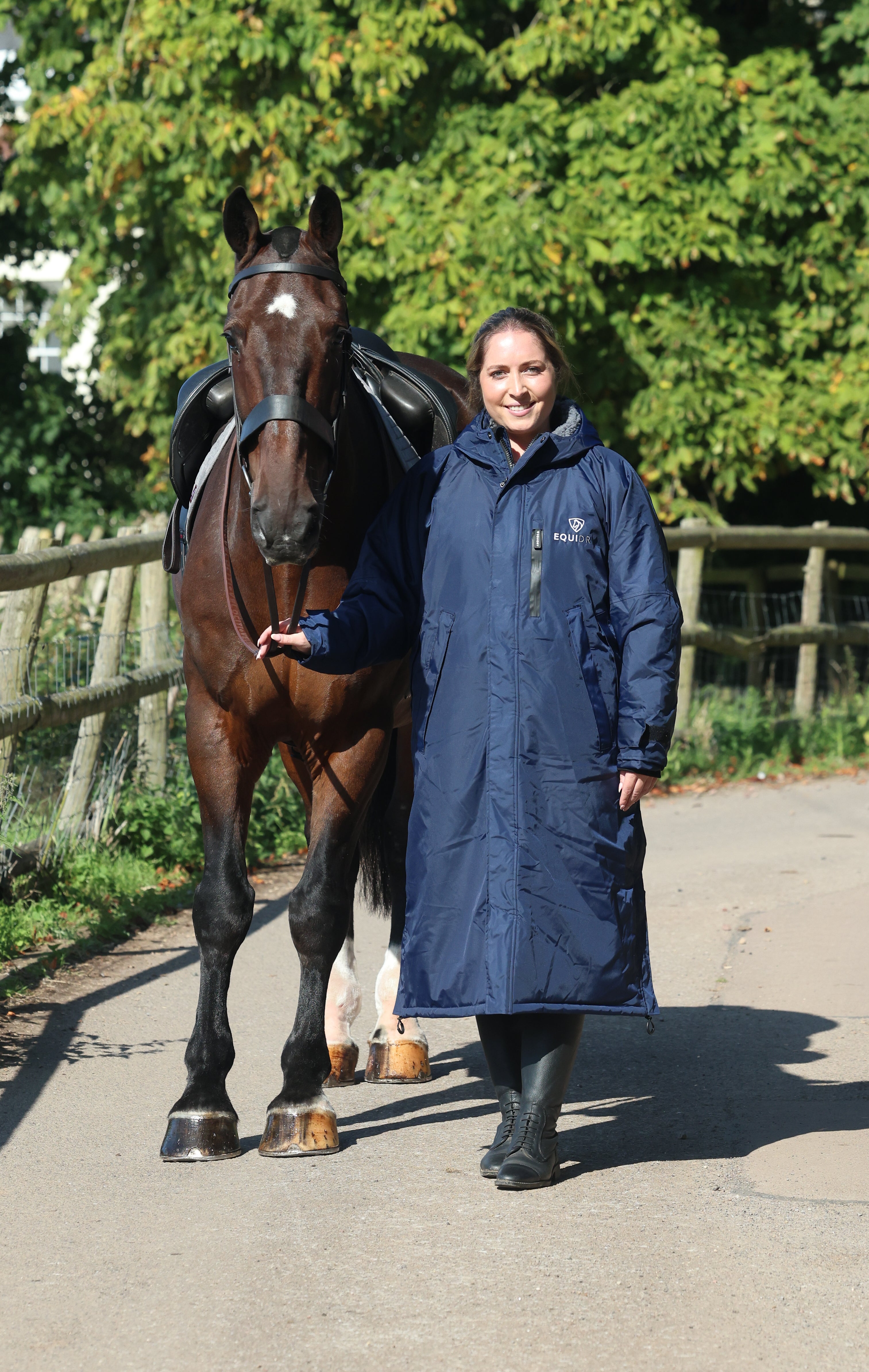 EQUIDRY Evolution Women's Thick Fleece Navy/Grey