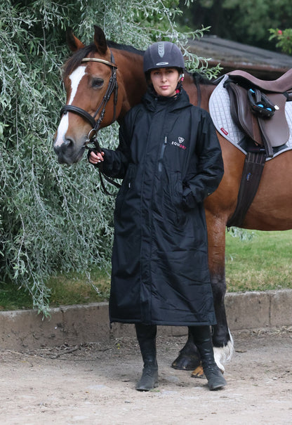 EQUIDRY Evolution Women's Thick Fleece Black/Peacock Pink |  XXS (UK4-12)