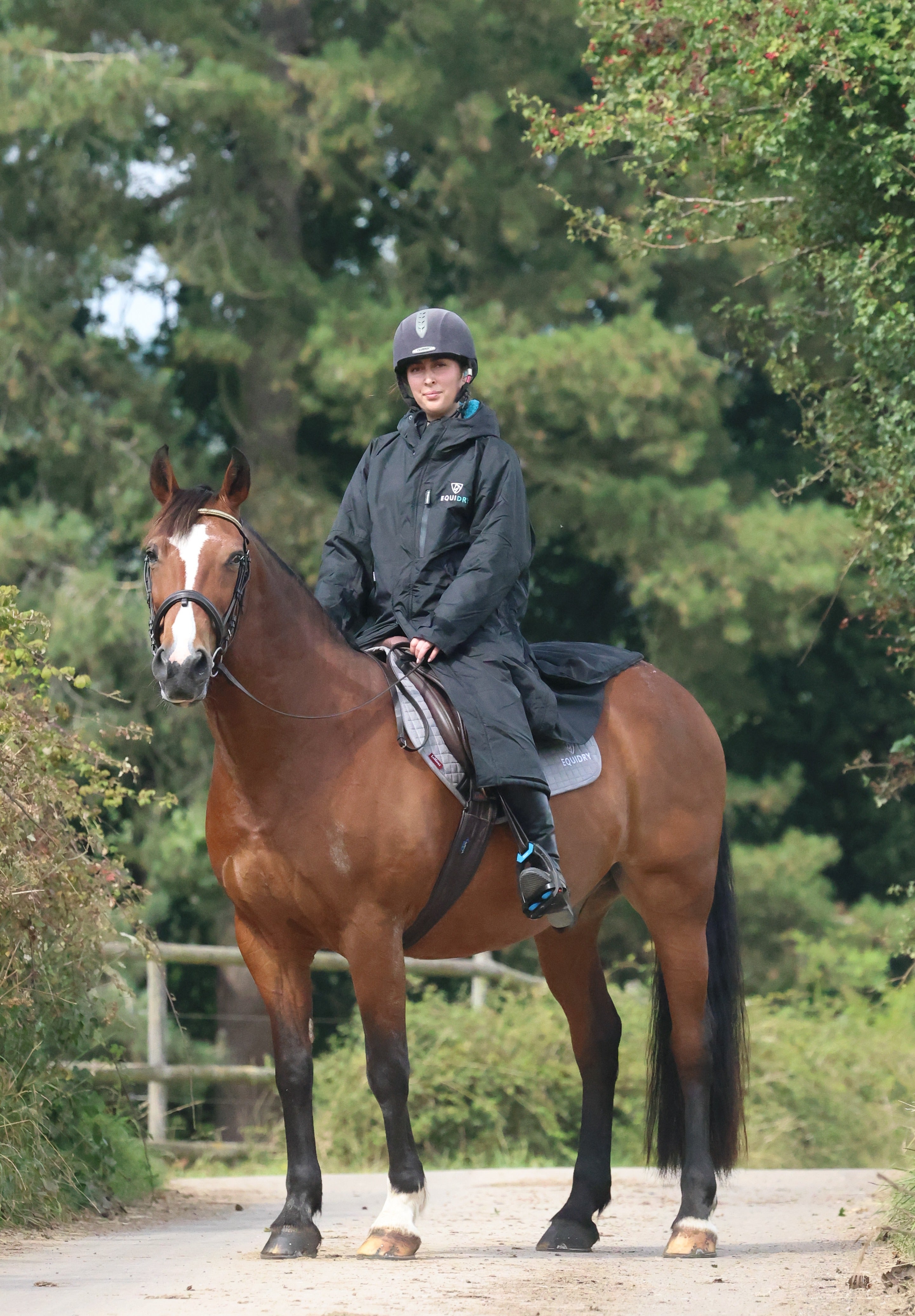 EQUIDRY Evolution Women's Thick Fleece Black/Turquoise - XS