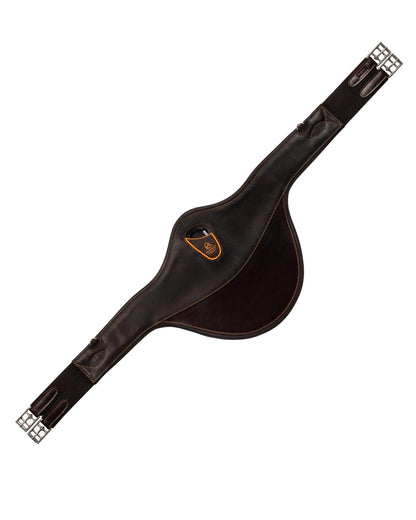 Acavallo Jumping Stud Guard Girth Leather & Gel Dark Brown 115cm - NQP