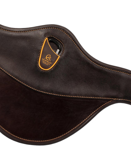 Acavallo Jumping Stud Guard Girth Leather & Gel Dark Brown 115cm - NQP