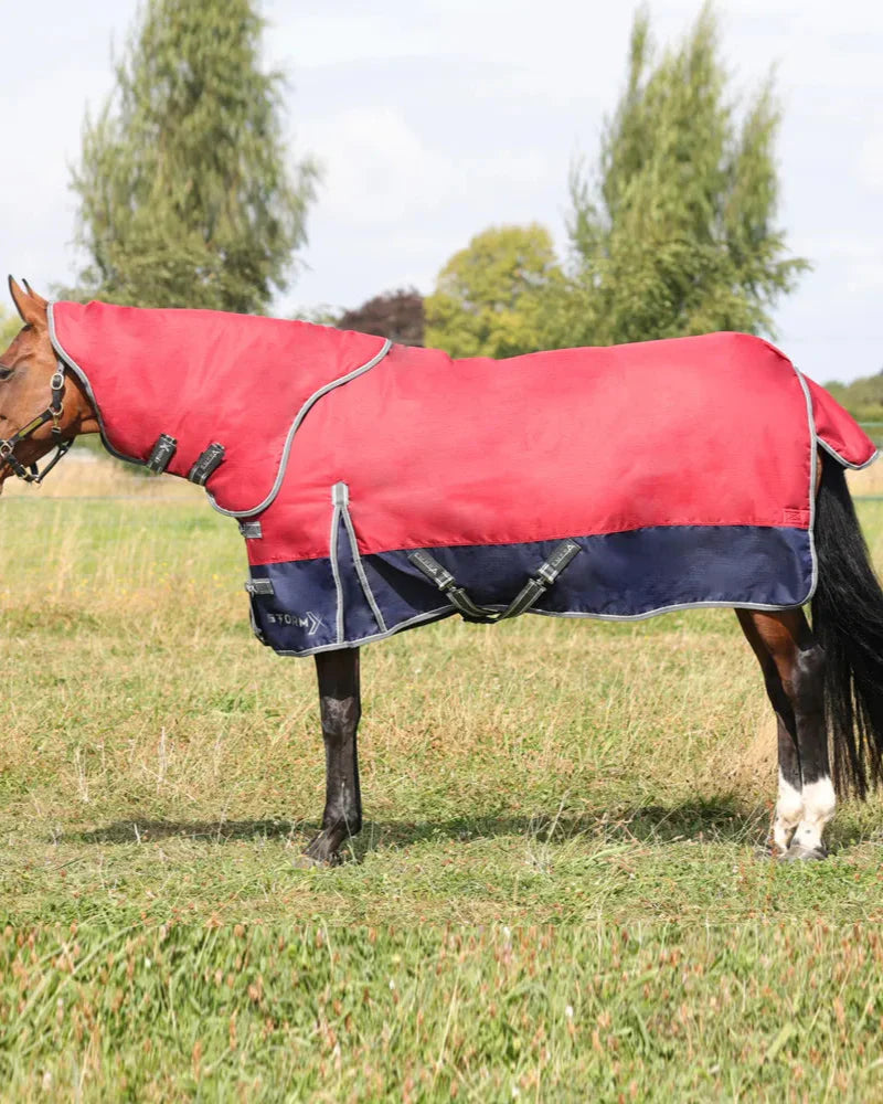 StormX Empra 200 Turnout Rug with Detachable Neck - Burgundy 6'9