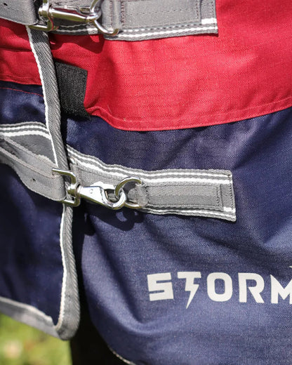 StormX Empra 200 Turnout Rug - Burgundy with Detachable Neck for Horses - 5'3"