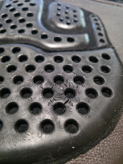 Acavallo Jumping Stud Guard Girth Leather & Gel Dark Brown 115cm - NQP