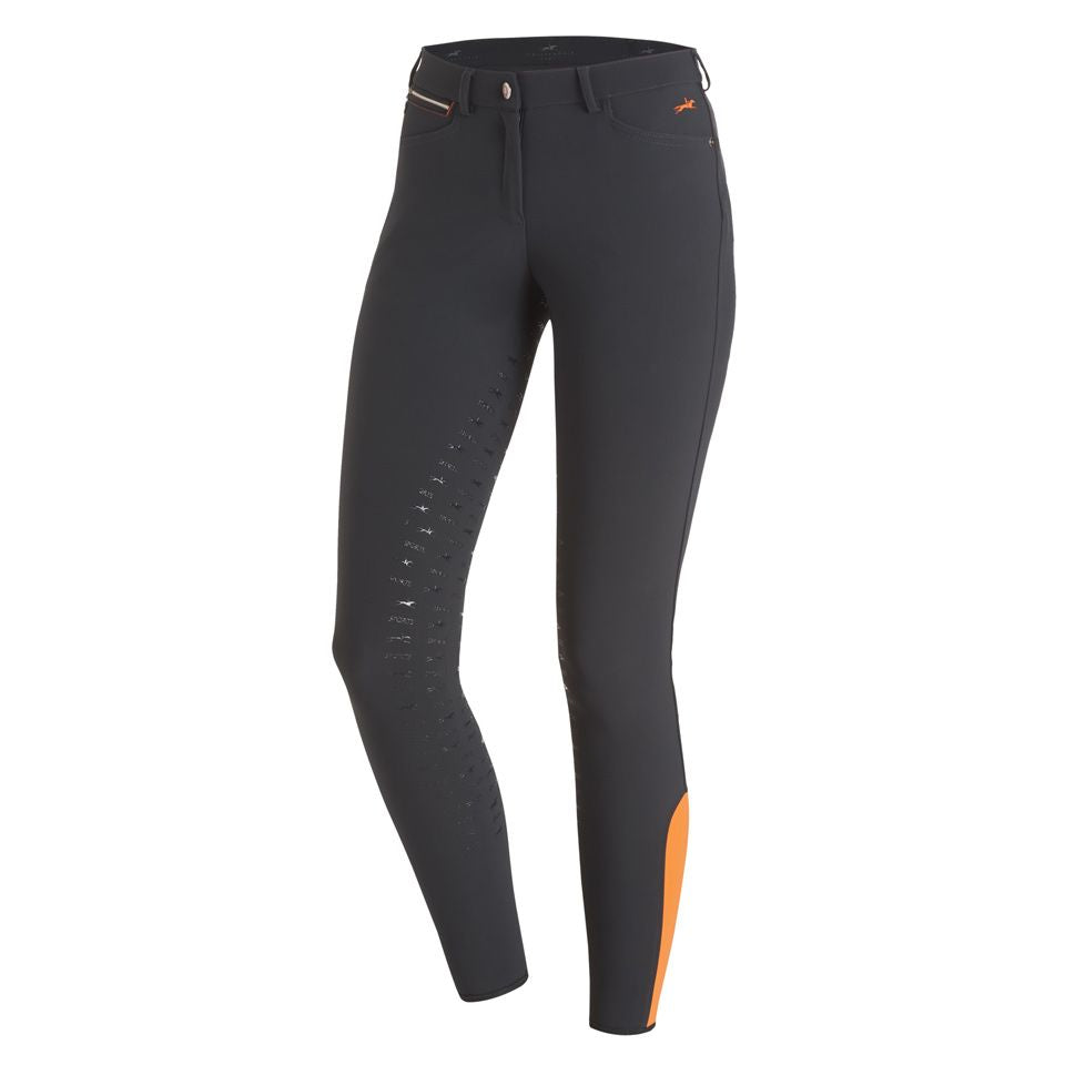 Schockemohle Electra Full Seat Breeches Grey/Orange 42 (UK 14)