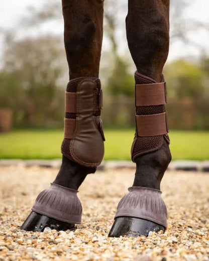 LeMieux Rubber Pull On Over Reach Boots Brown - Large