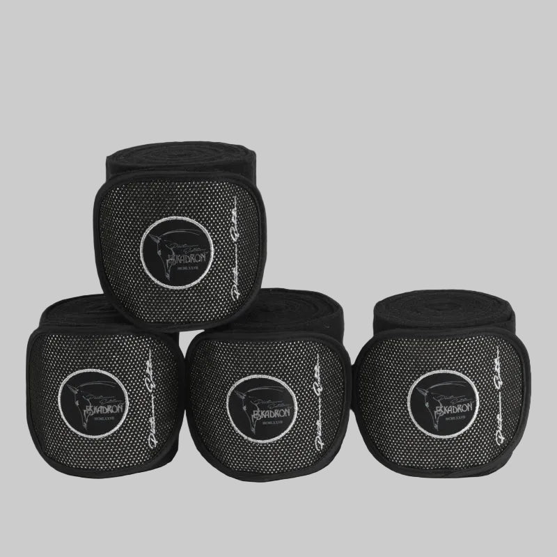 Eskadron Glitter Fleece Bandages Platinum Edition Black